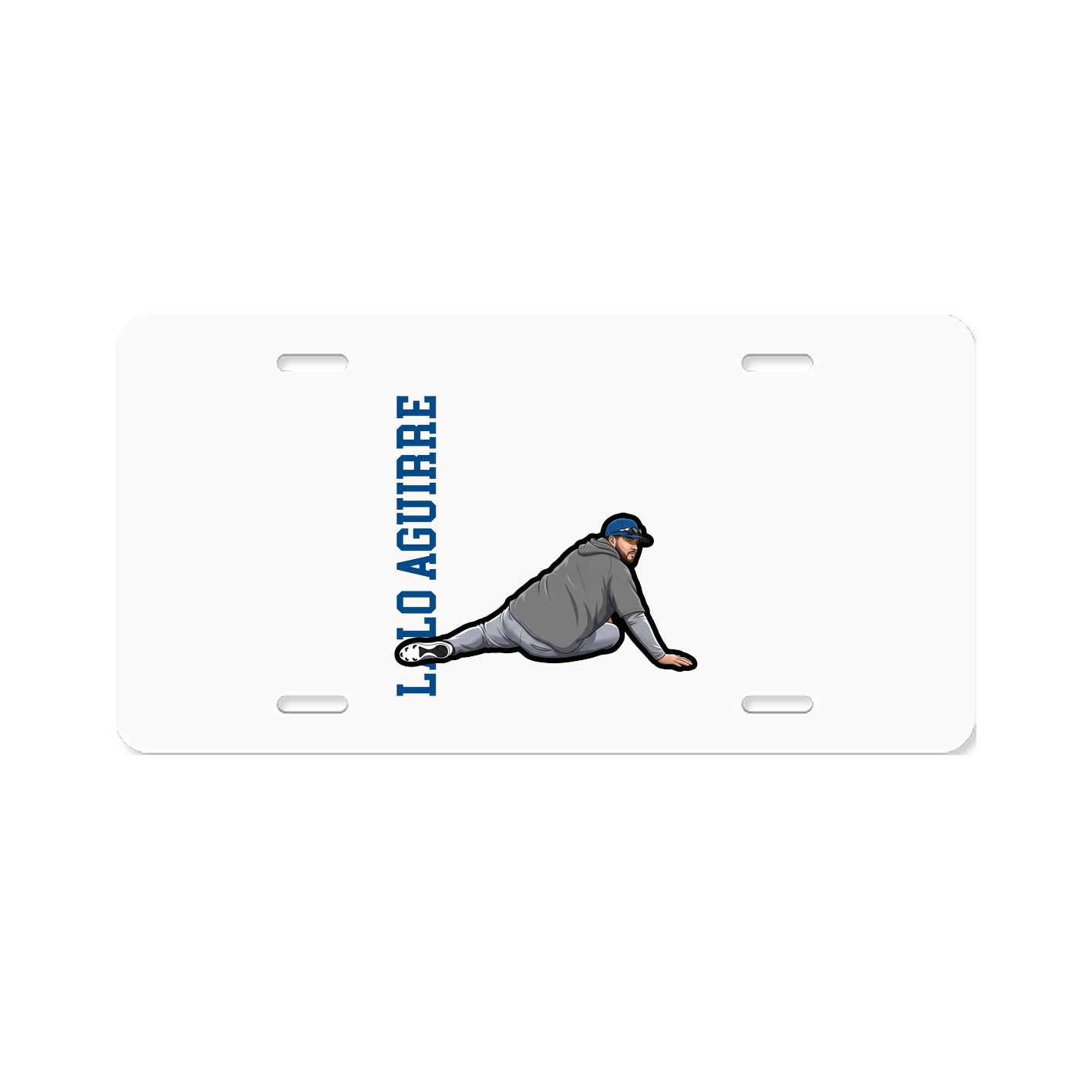 License Plate — Name Vertical in Classic