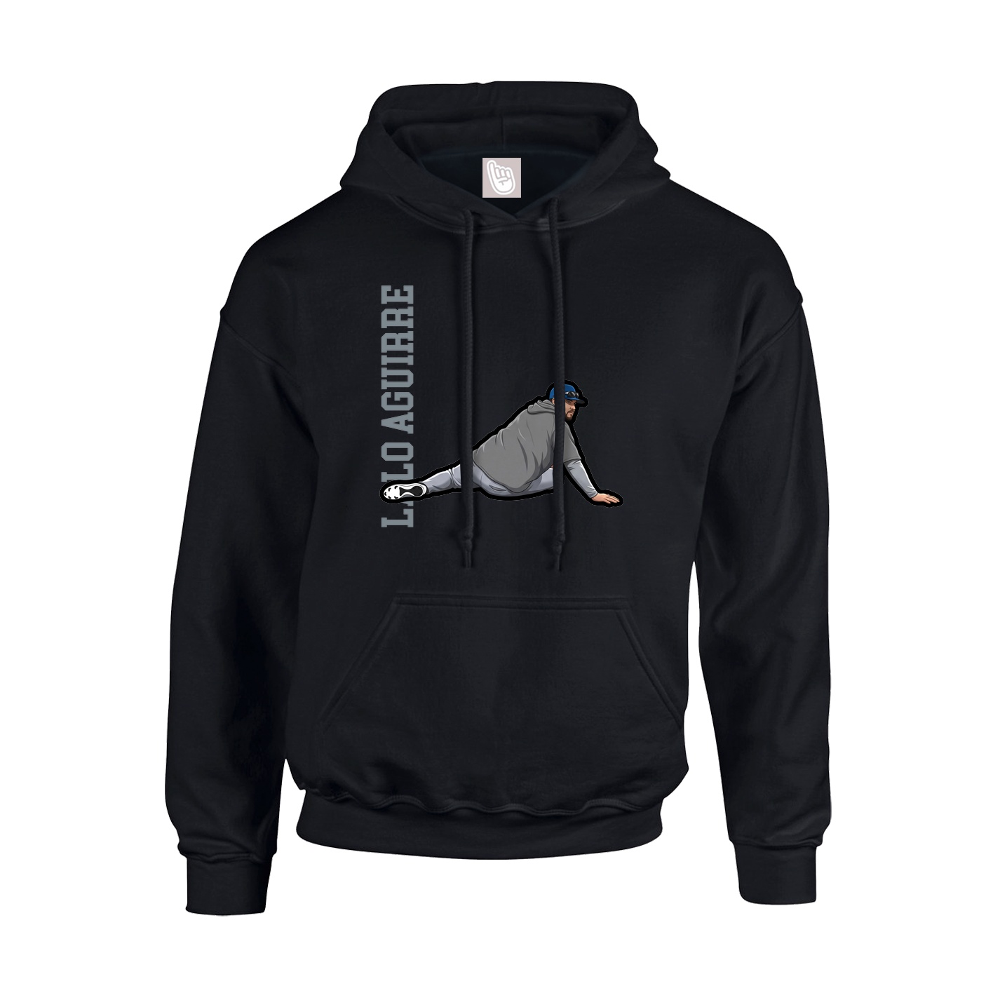 Youth Hoodie — Name Vertical in Black