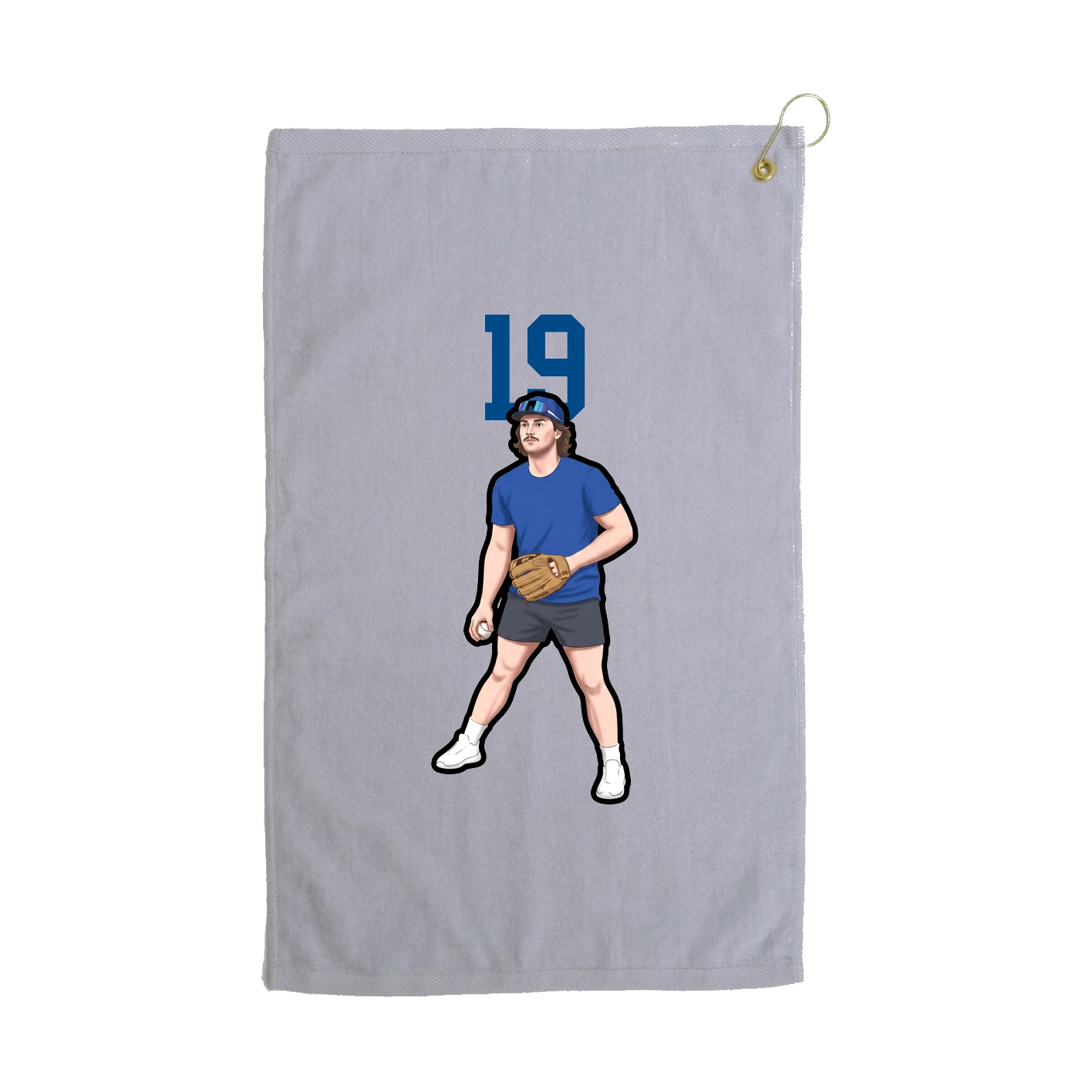 Golf Towel — Number Top in Grey