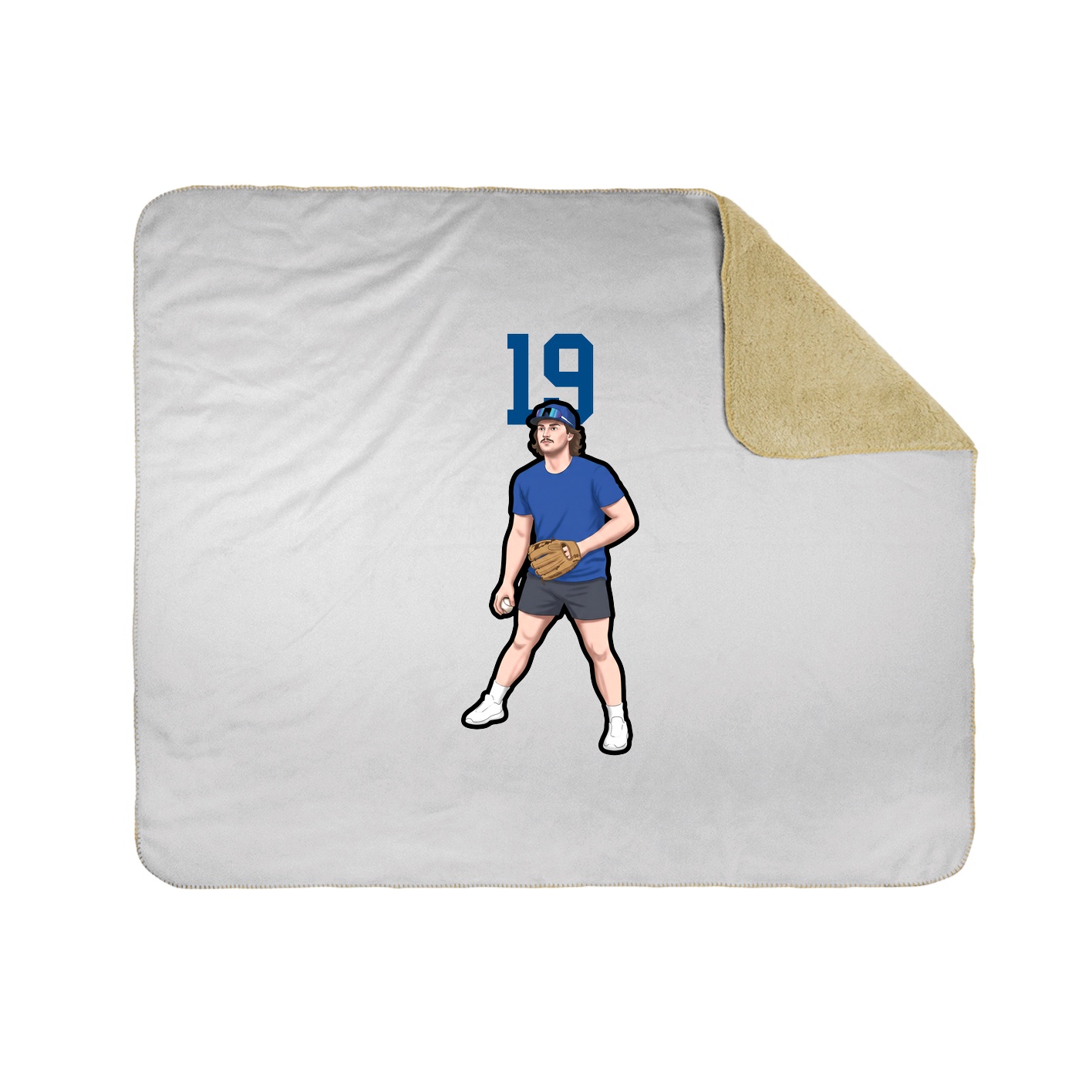 Throw Blanket — Number Top in White