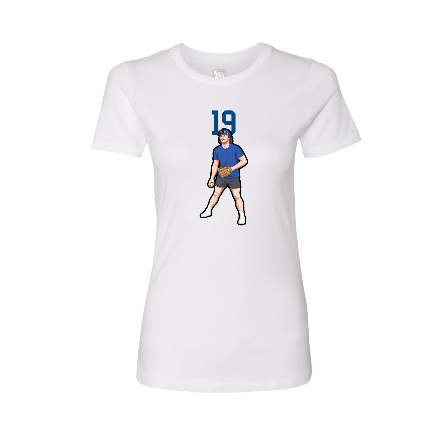 Fitted Women's Tee — Number Top in White