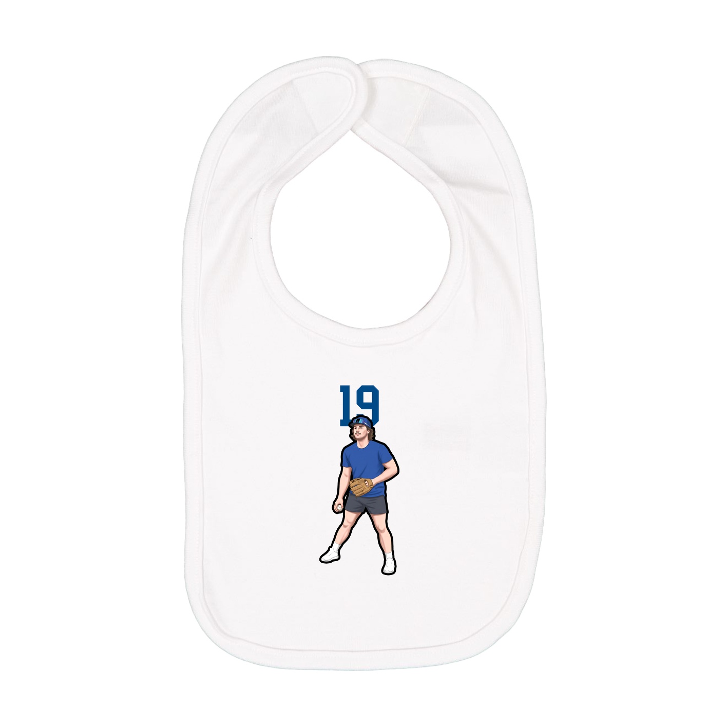 Infant Bib — Number Top in White