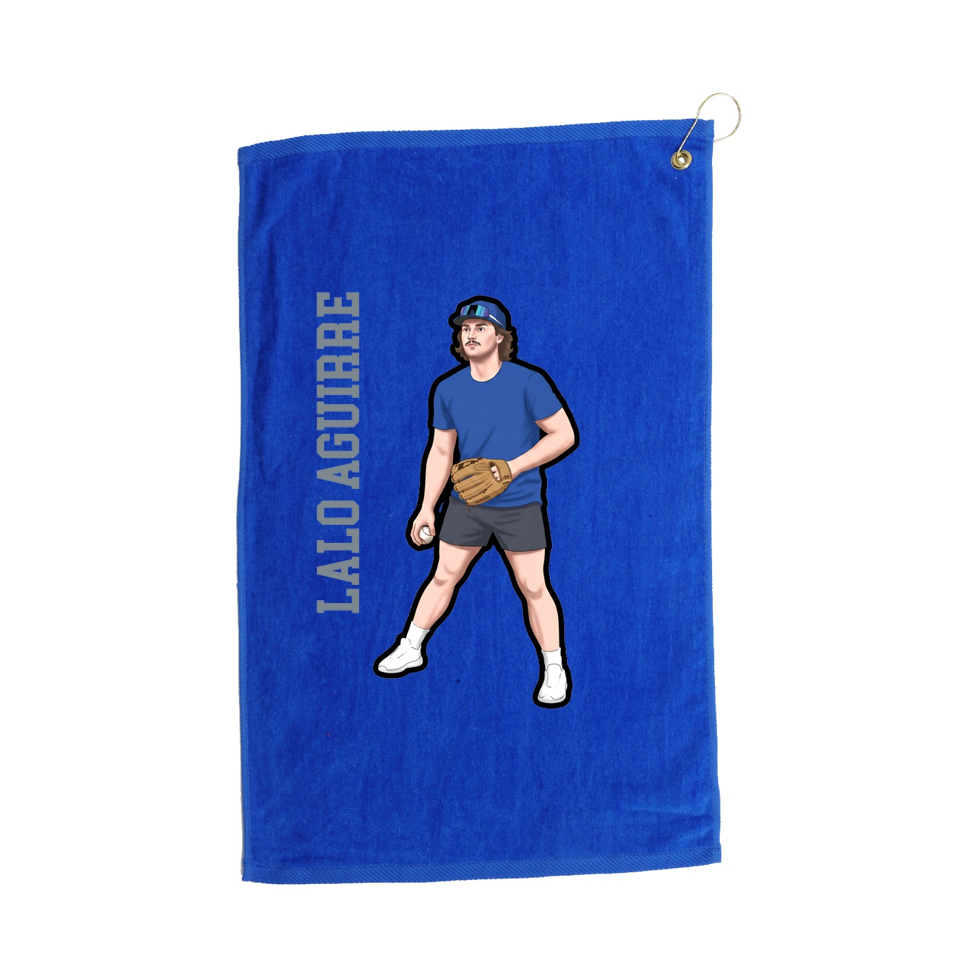 Golf Towel — Name Vertical in Royal