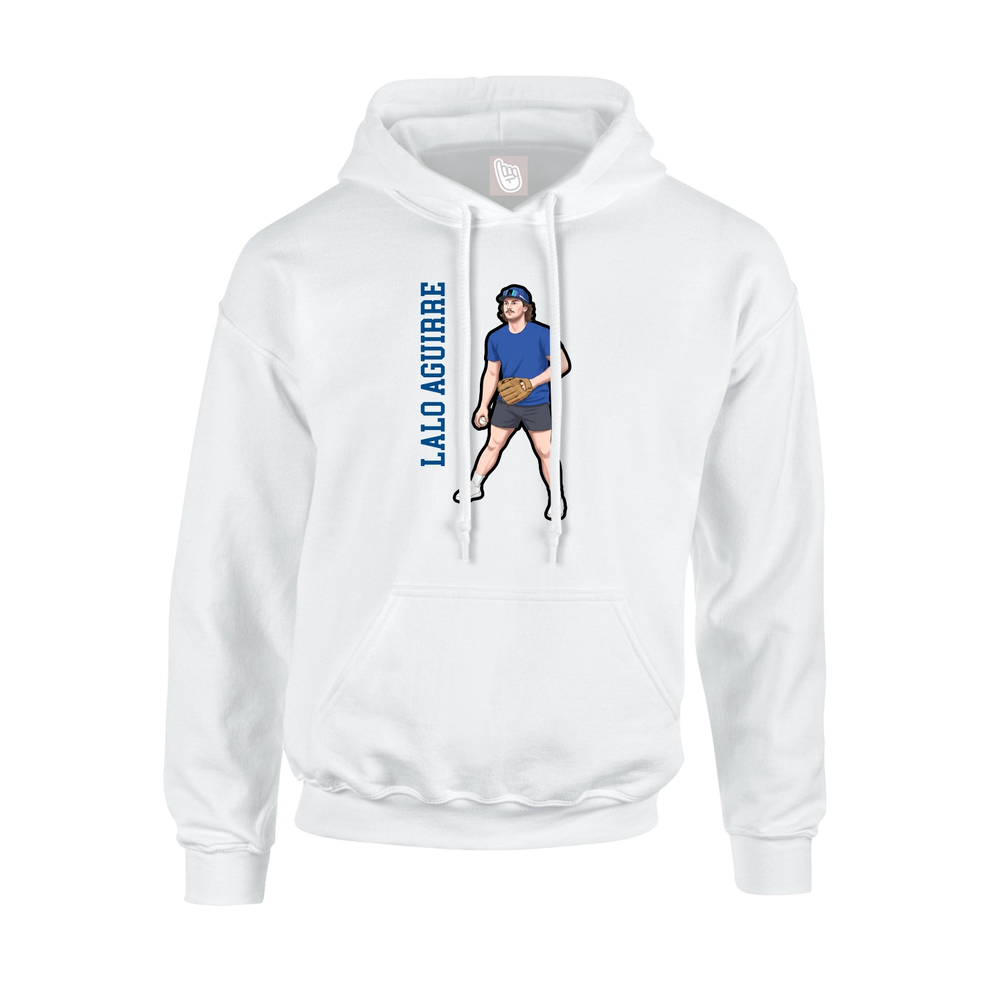 Youth Hoodie — Name Vertical in White