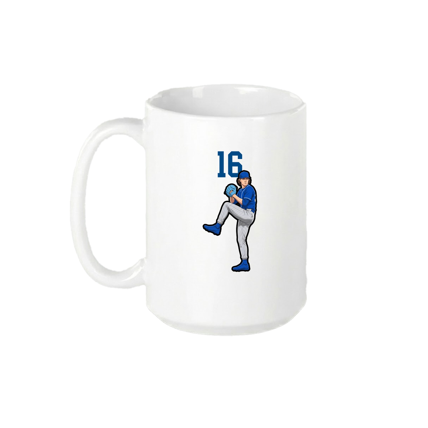 15oz Coffee Mug — Number Top in White