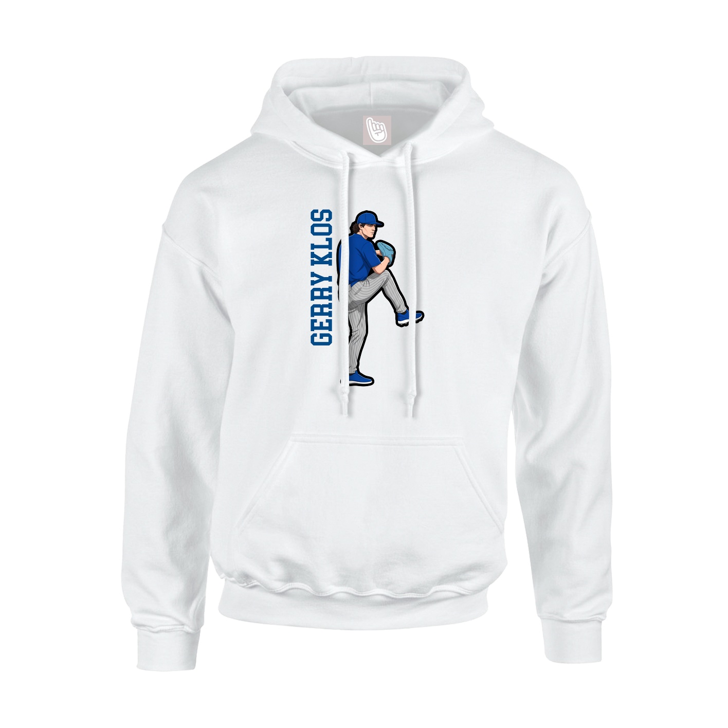 Youth Hoodie — Name Vertical in White