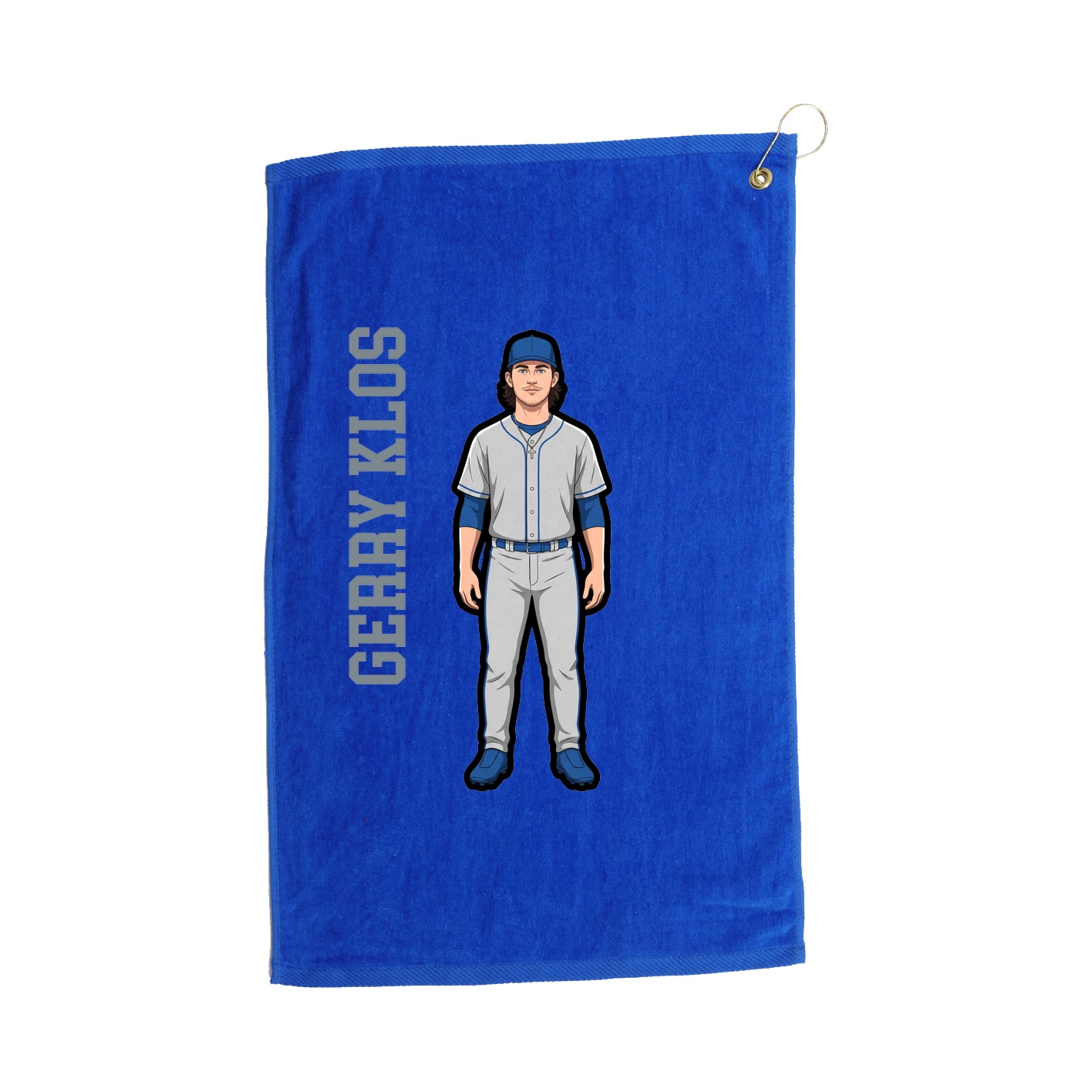 Golf Towel — Name Vertical in Royal