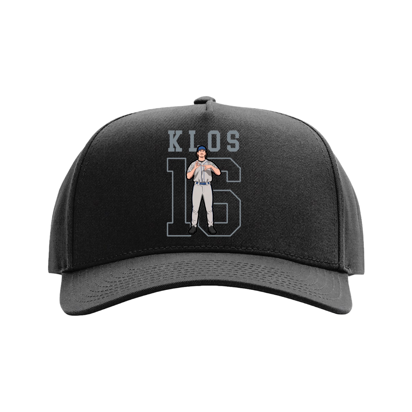 Full Fabric Five-Panel Champ Cap — Shirsey in Black