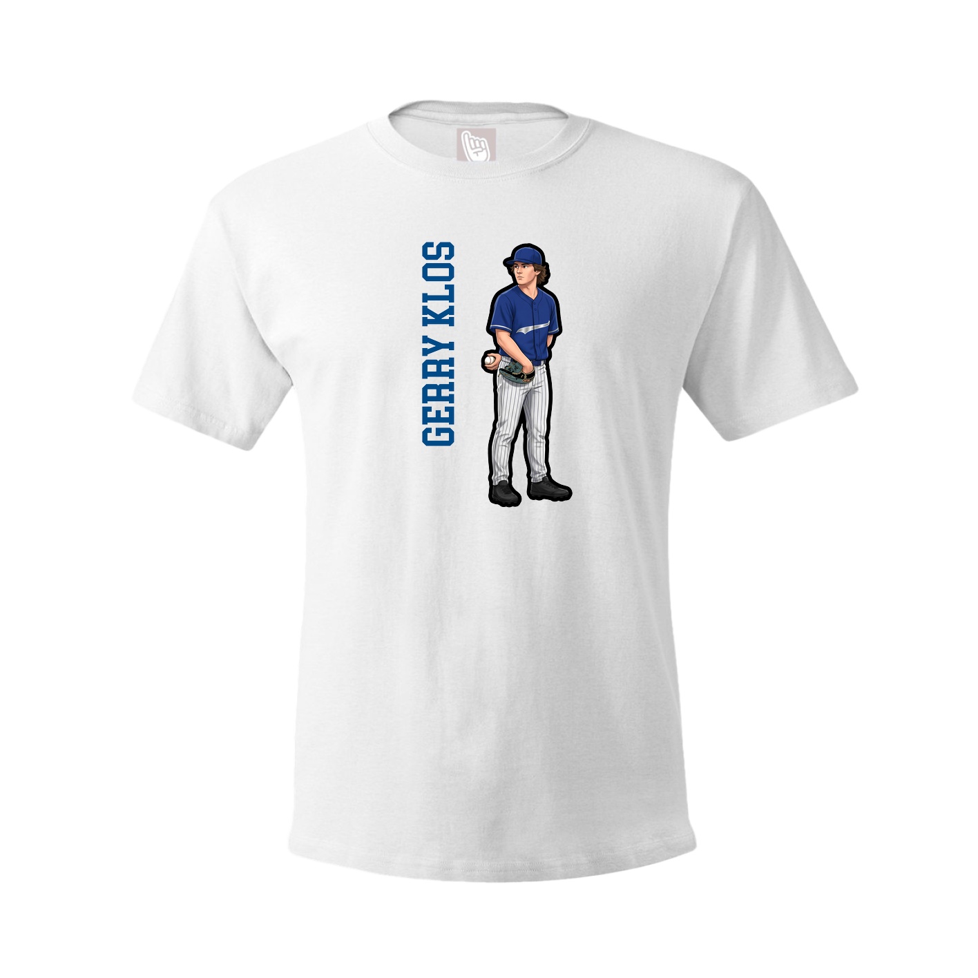 Youth Tee — Name Vertical in White