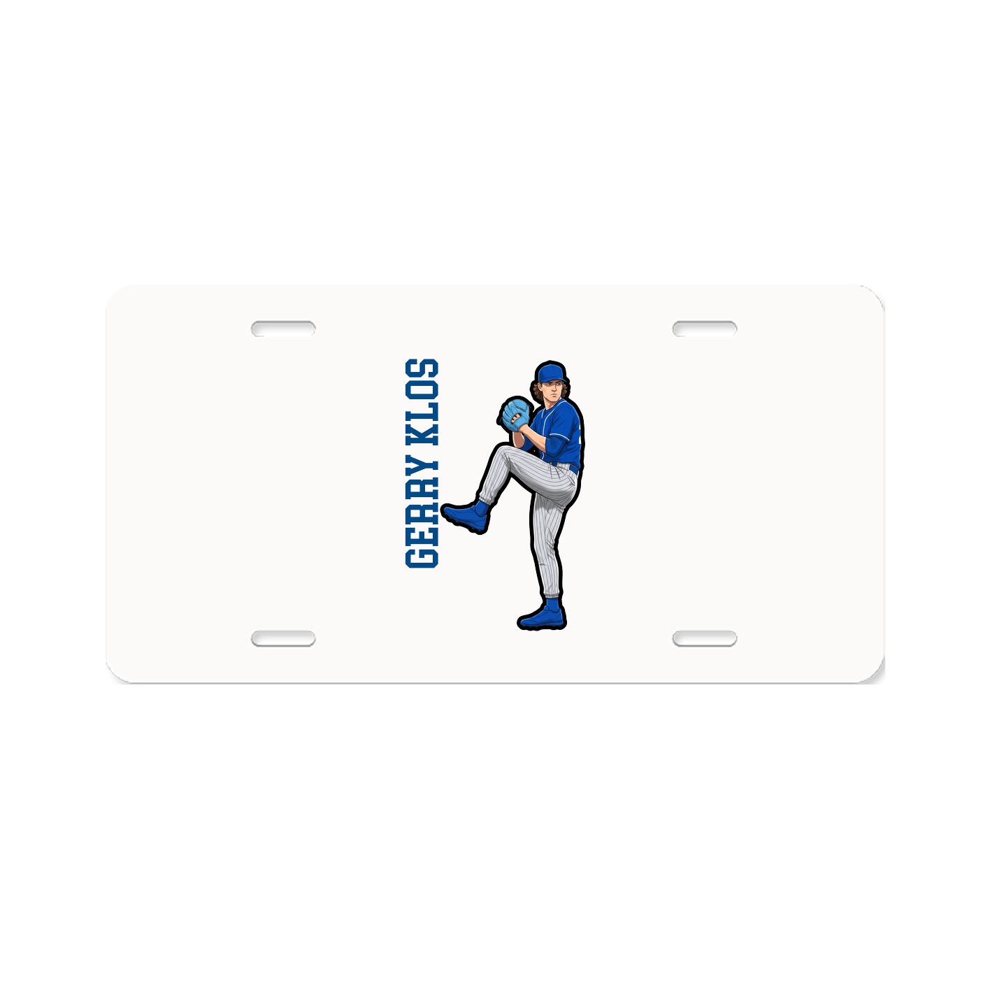 License Plate — Name Vertical in Classic
