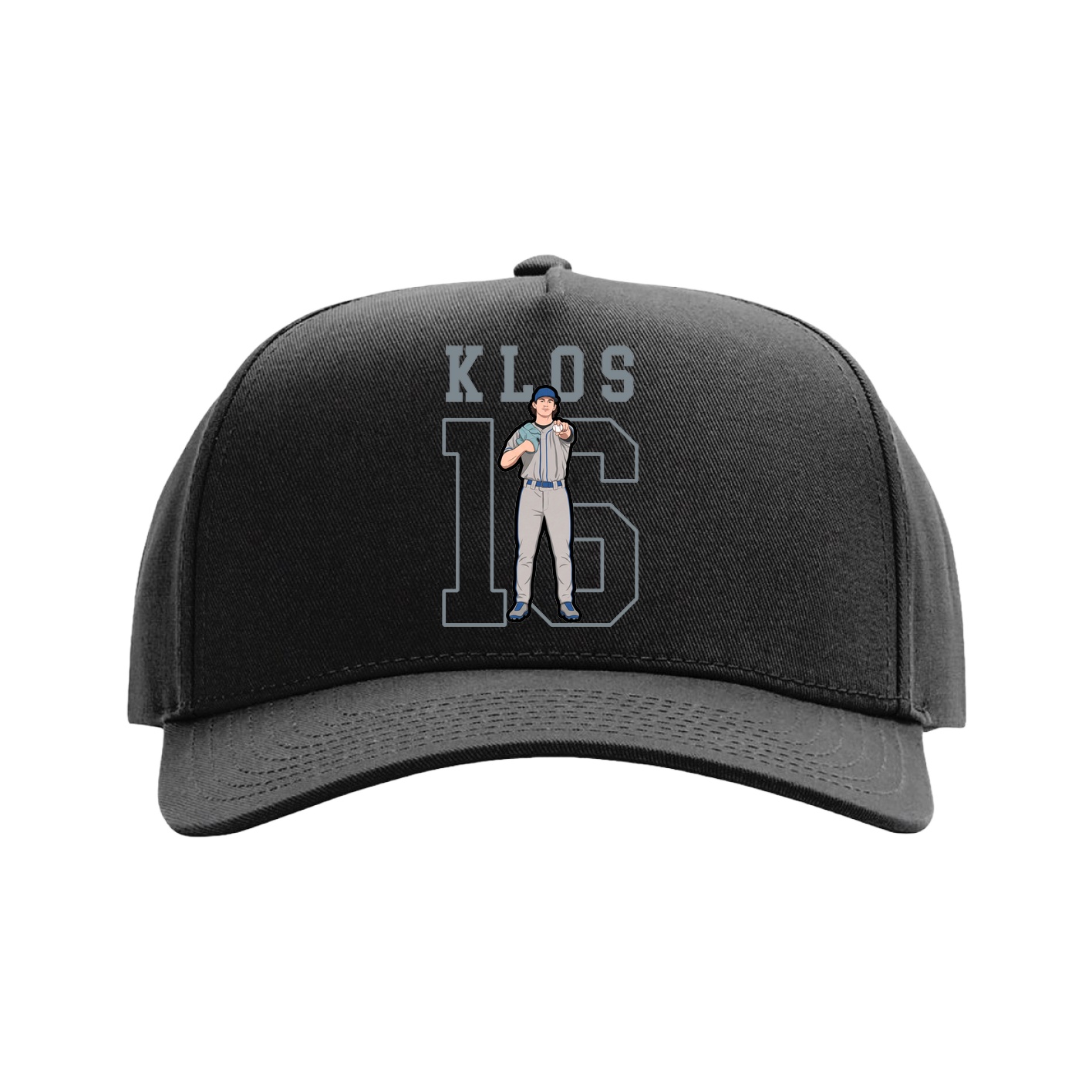 Full Fabric Five-Panel Champ Cap — Shirsey in Black