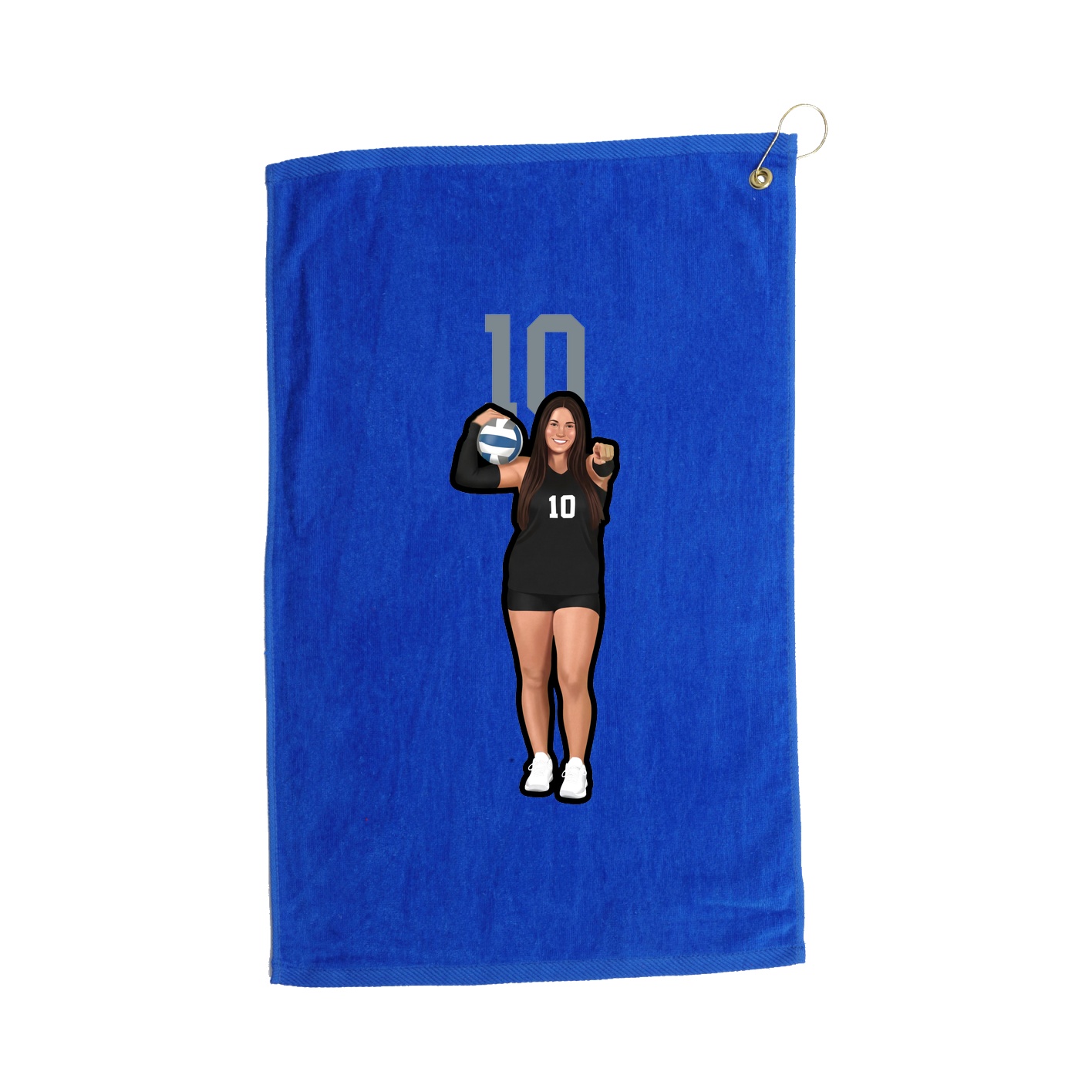 Golf Towel — Number Top in Royal