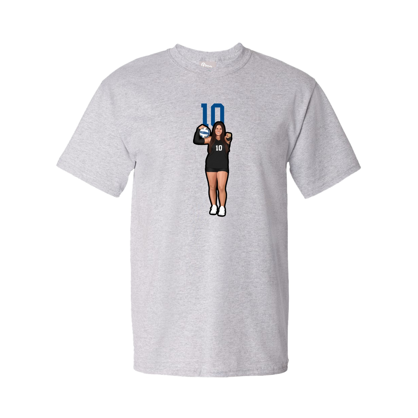 Youth Tee — Number Top in Grey