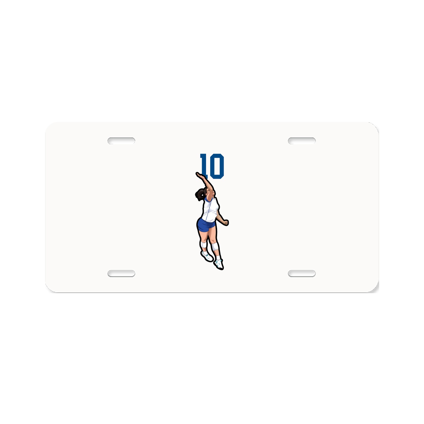 License Plate — Number Top in Classic
