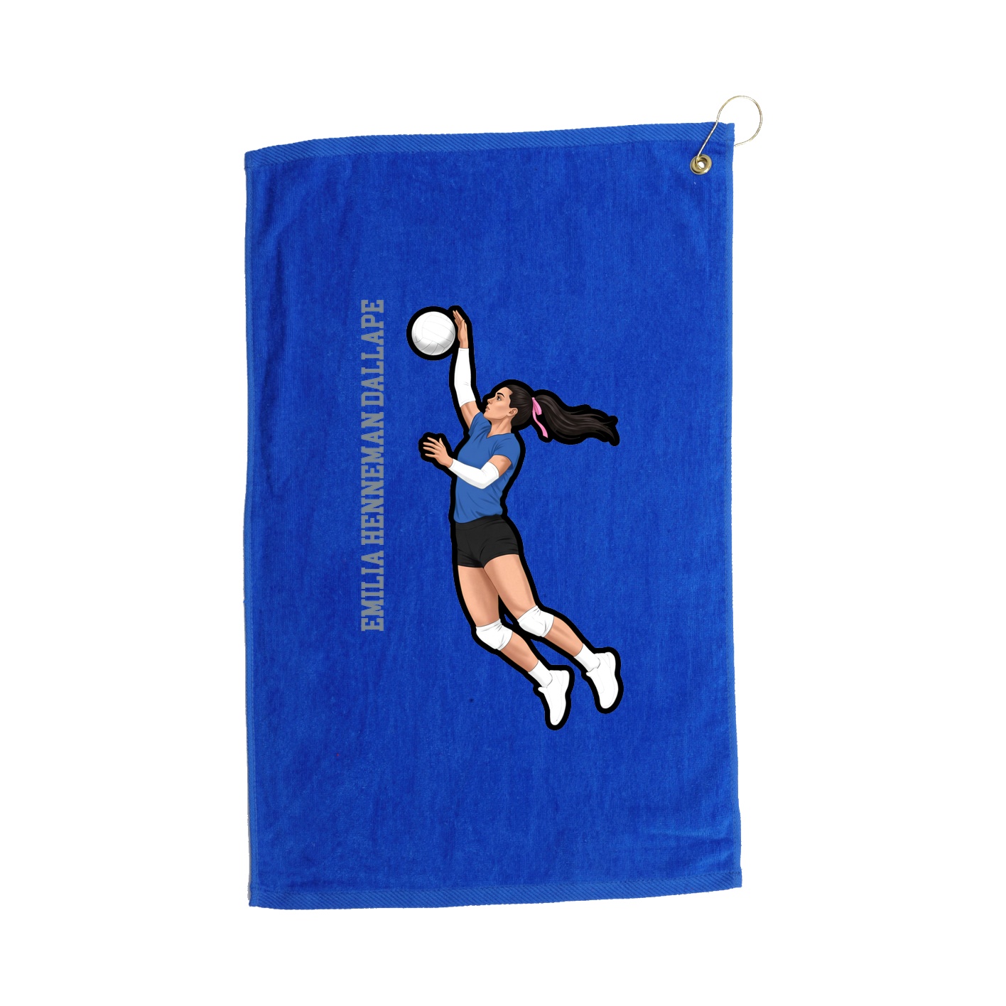 Golf Towel — Name Vertical in Royal