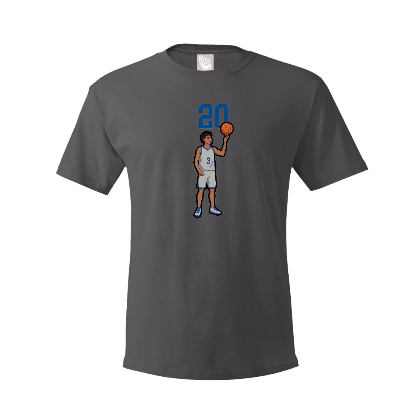 Tee — Number Top in Grey