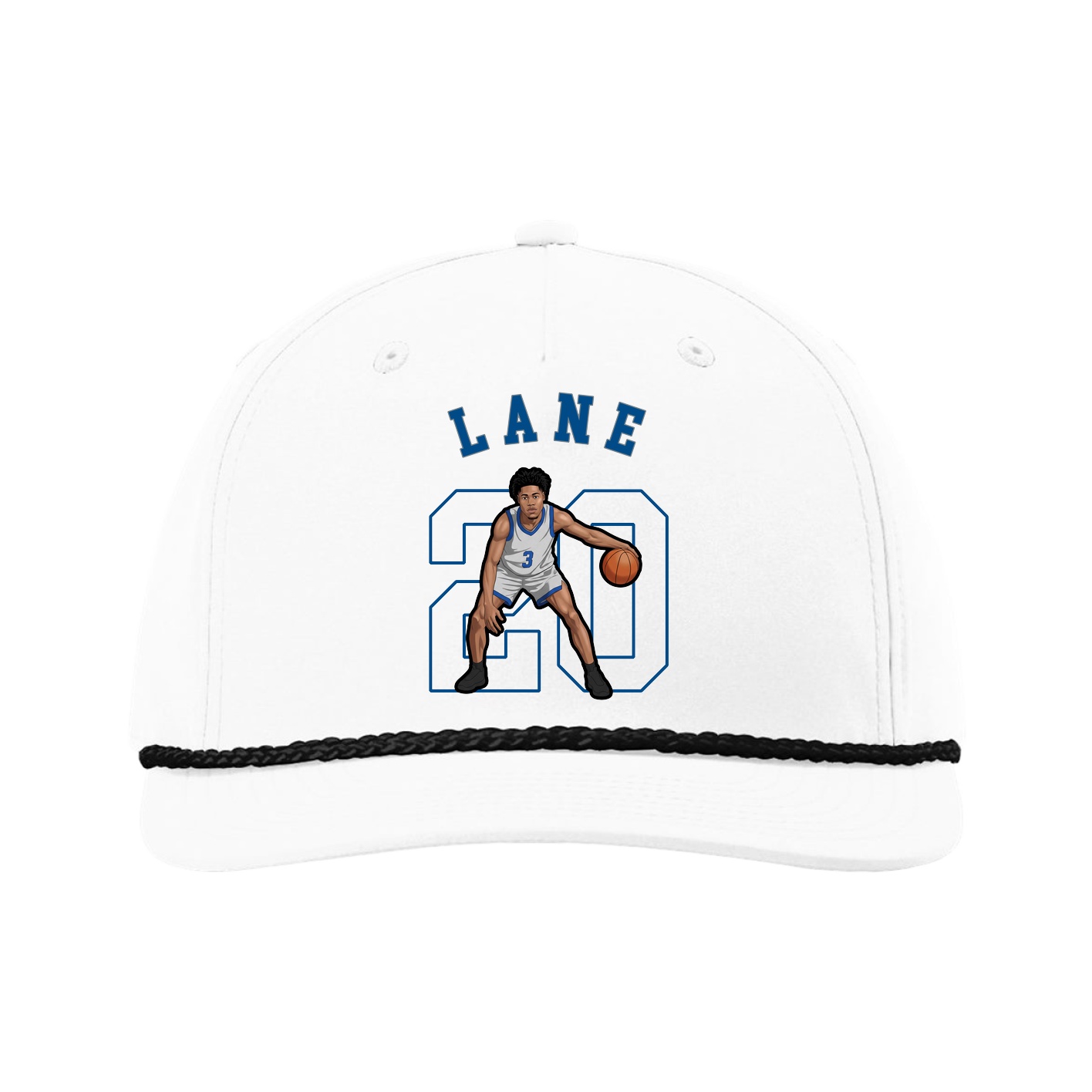 Five-Panel Classic Rope Cap — Shirsey Arch in White