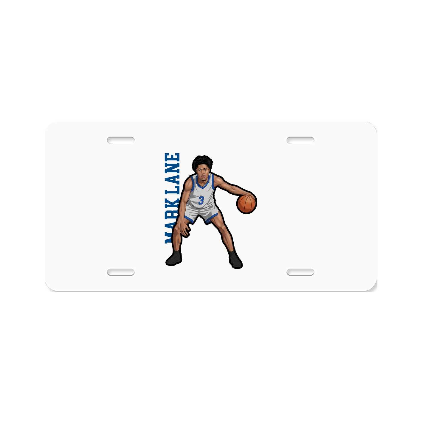 License Plate — Name Vertical in Classic