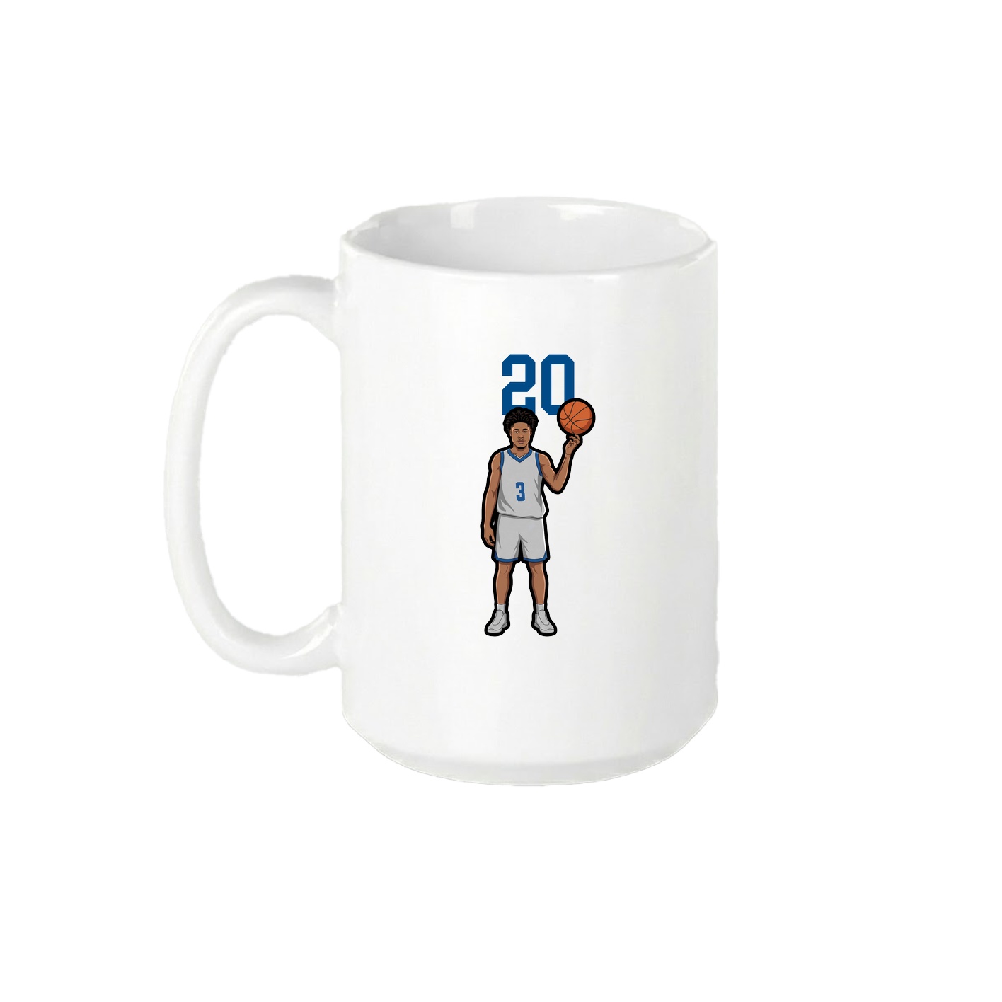 15oz Coffee Mug — Number Top in White