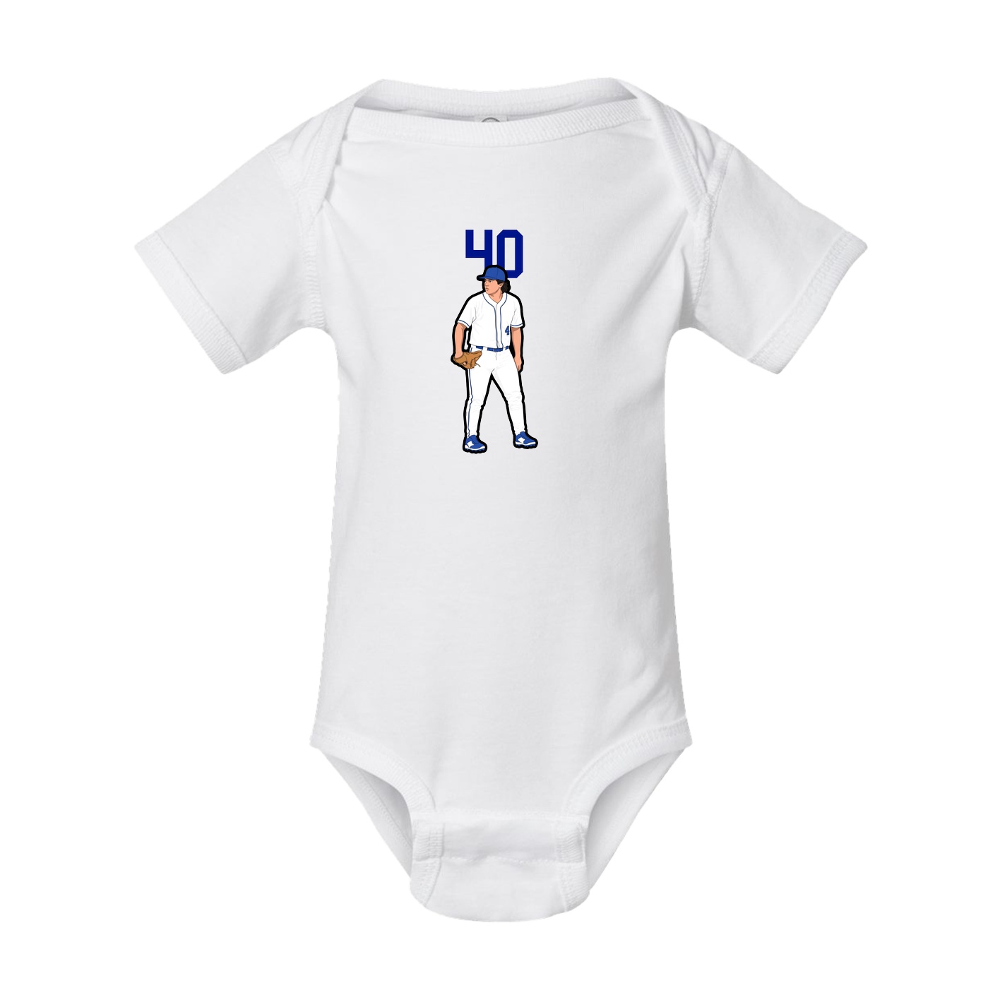 Baby Onesie — Number Top in White