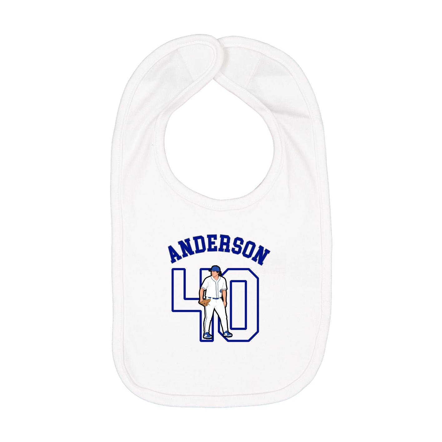 Infant Bib — Shirsey Arch in White