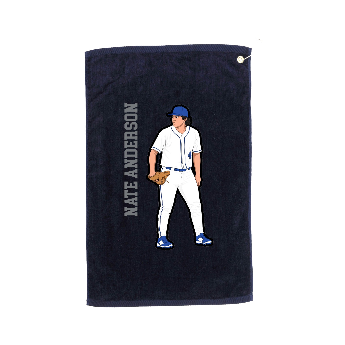 Golf Towel — Name Vertical in Navy