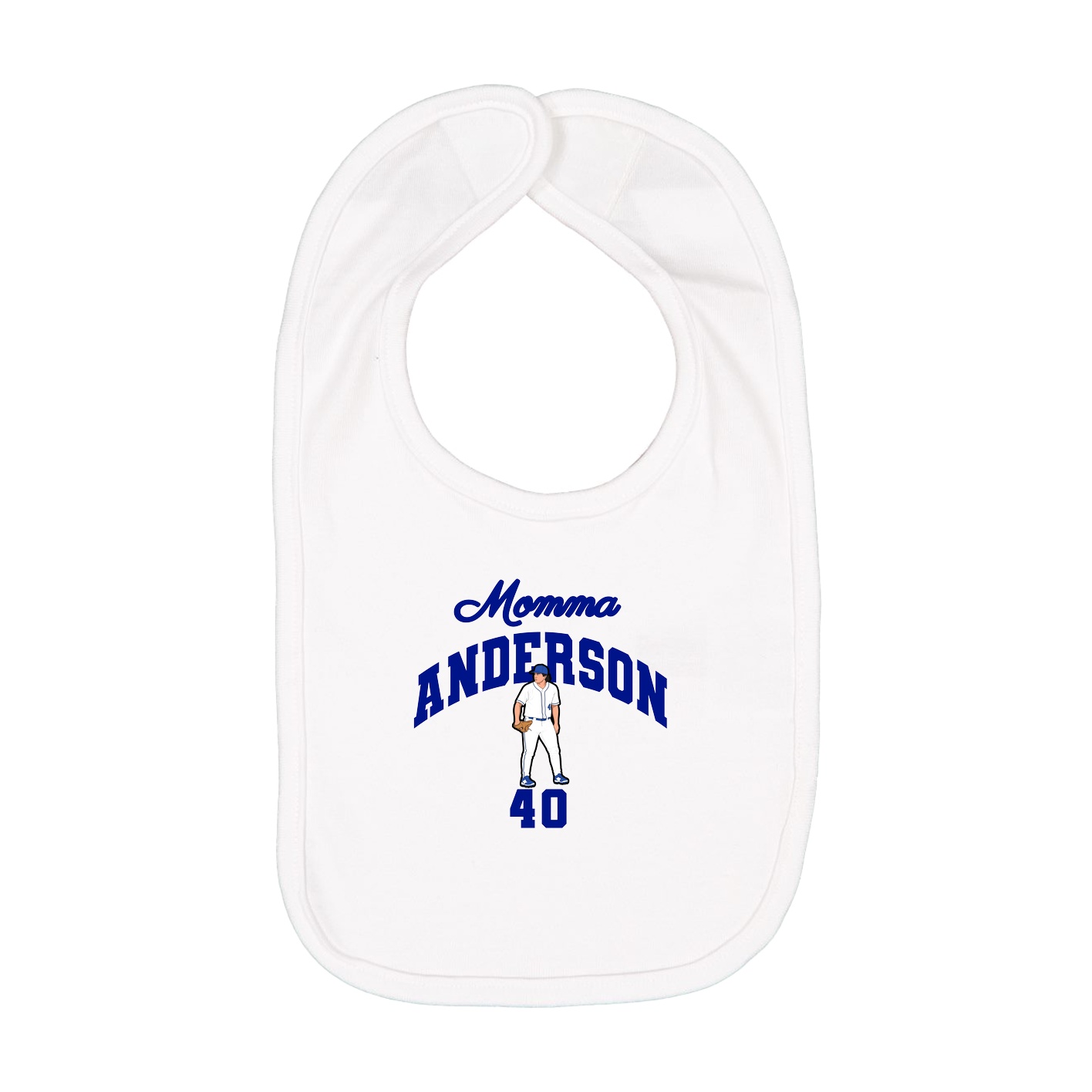 Infant Bib — Mothers Day Arch in White
