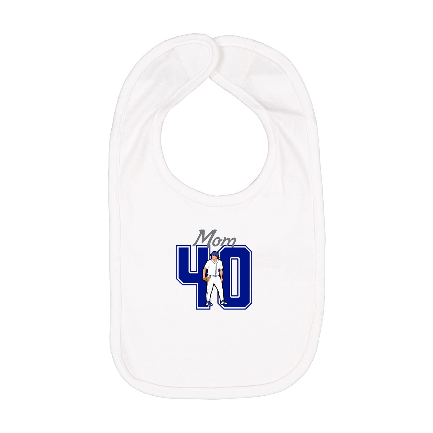 Infant Bib — Mothers Day Shirsey in White