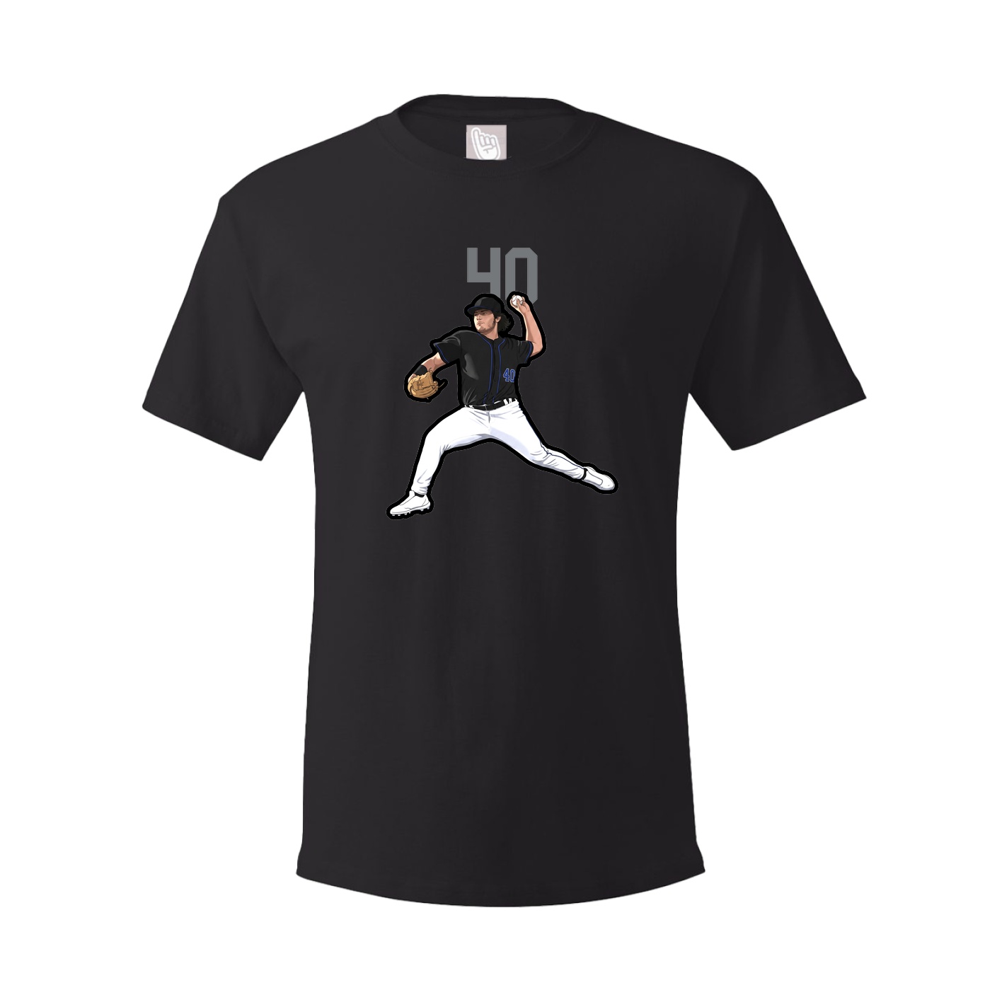 Youth Tee — Number Top in Black