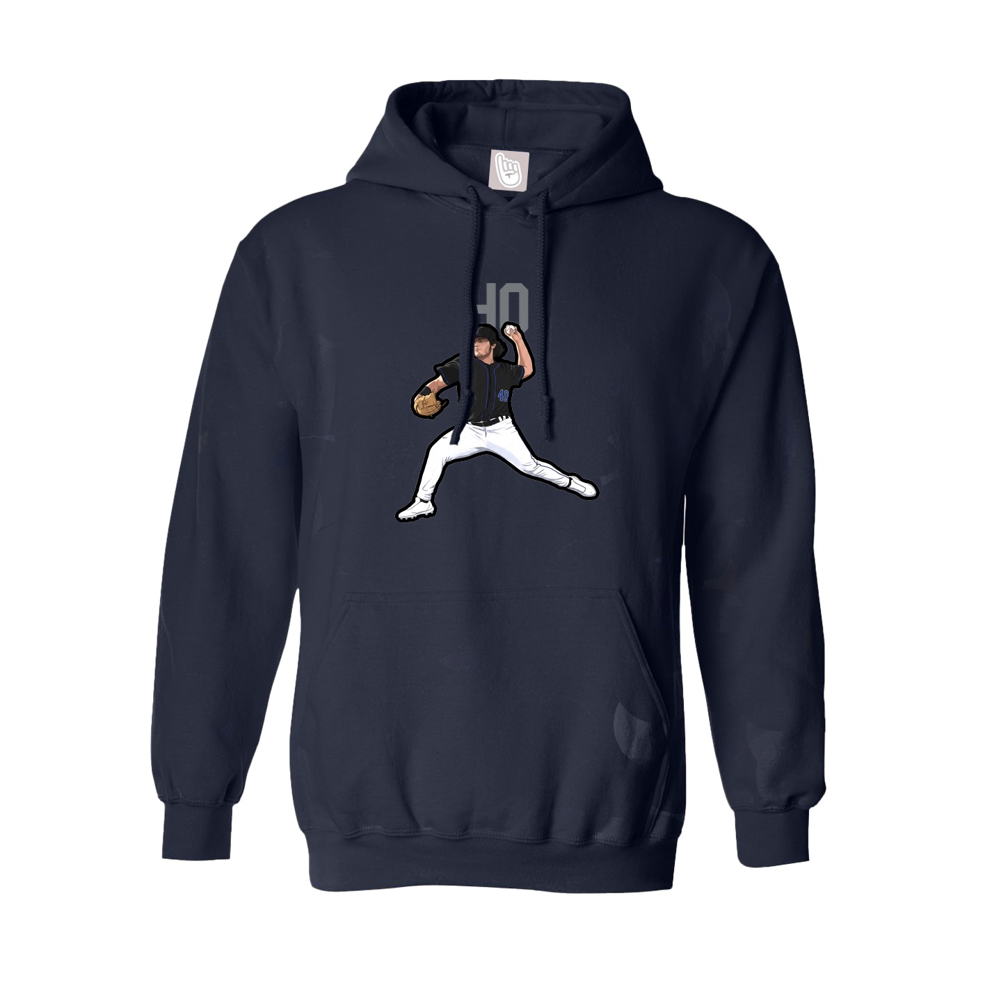 Hoodie — Number Top in Navy