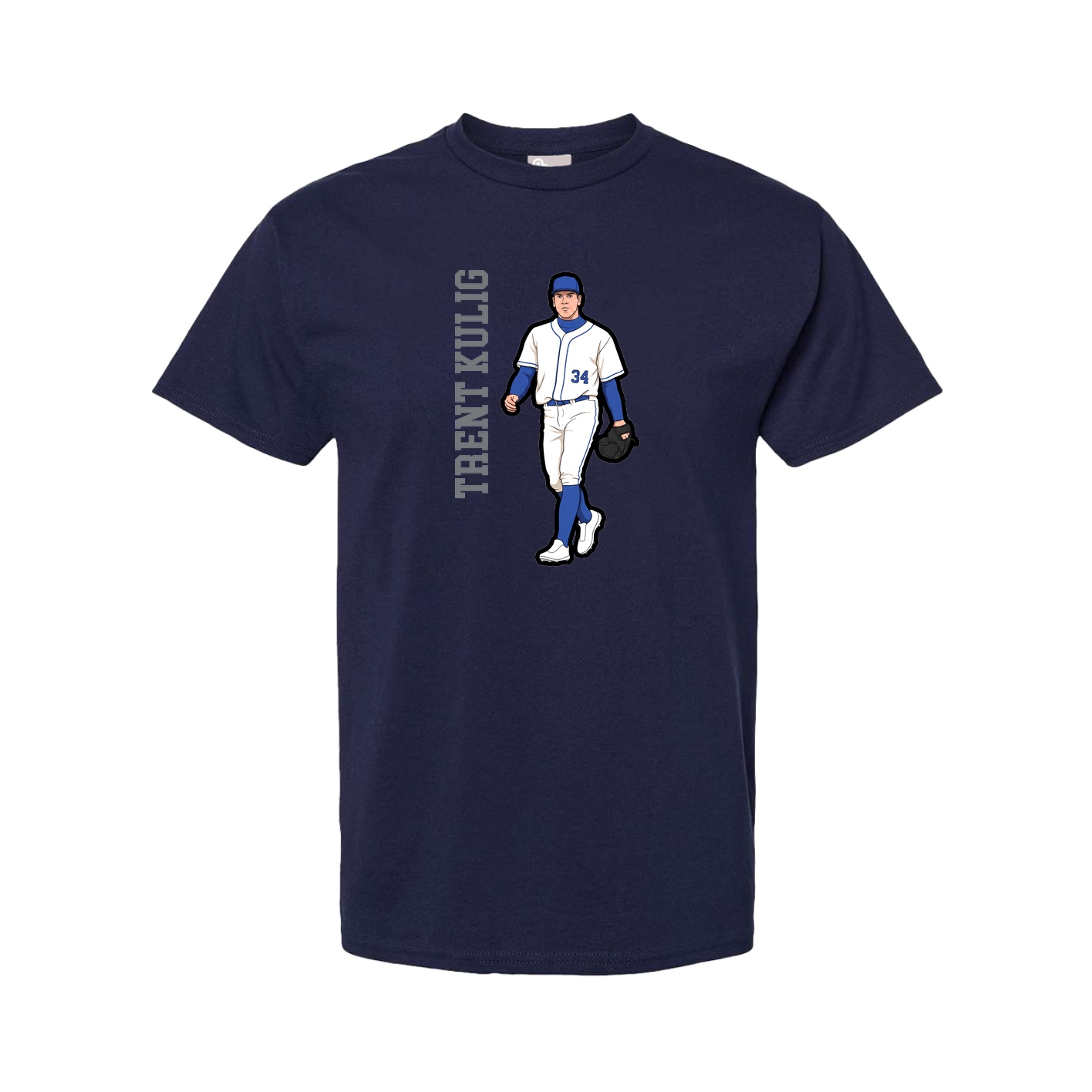 Youth Tee — Name Vertical in Navy