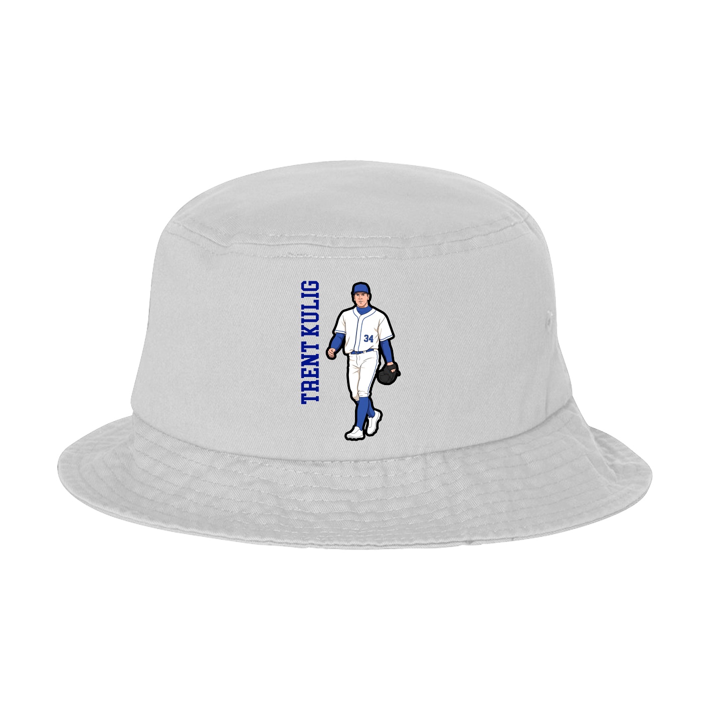 Bucket Cap — Name Vertical in White