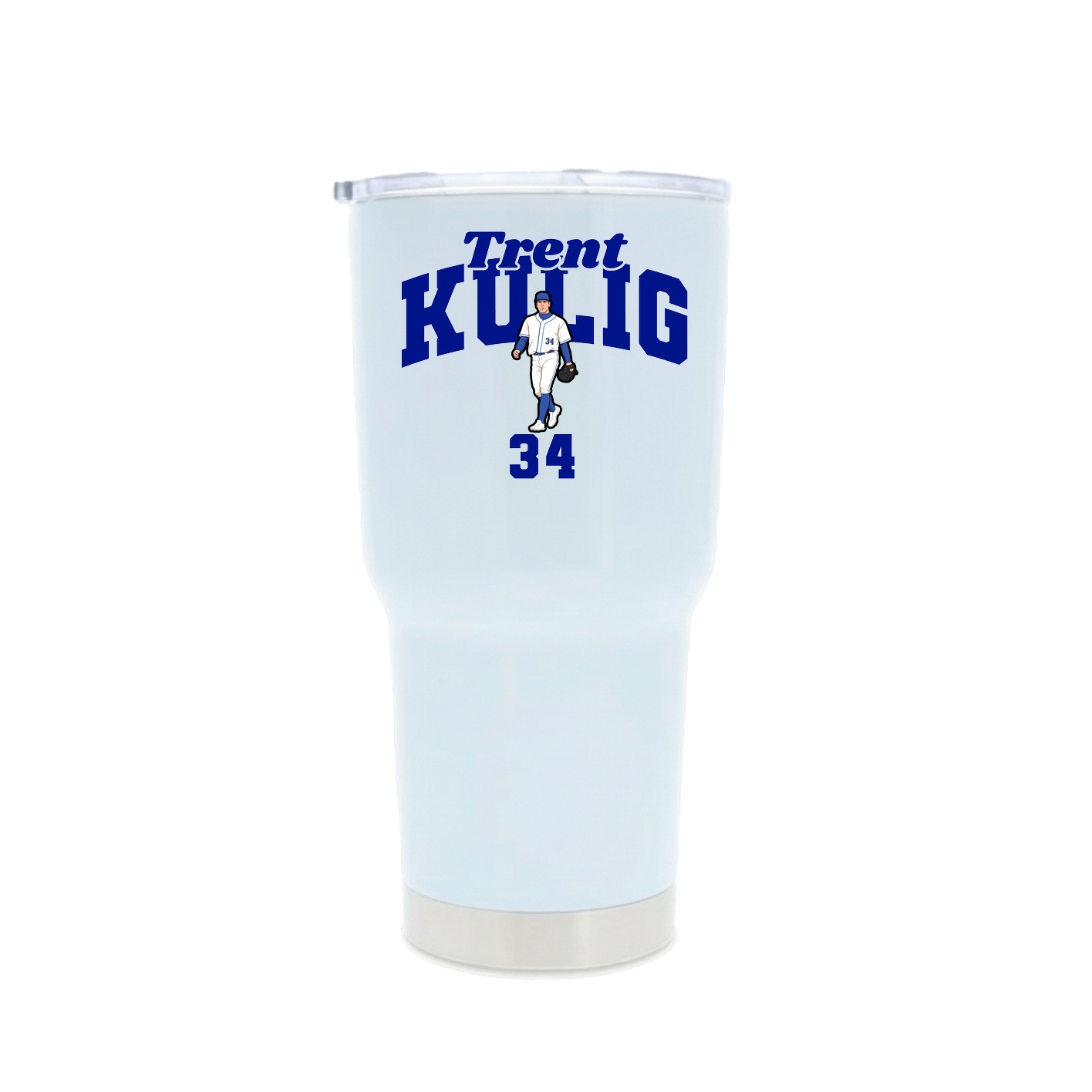 30oz Stainless Steel Tumbler — Signature Arch in White