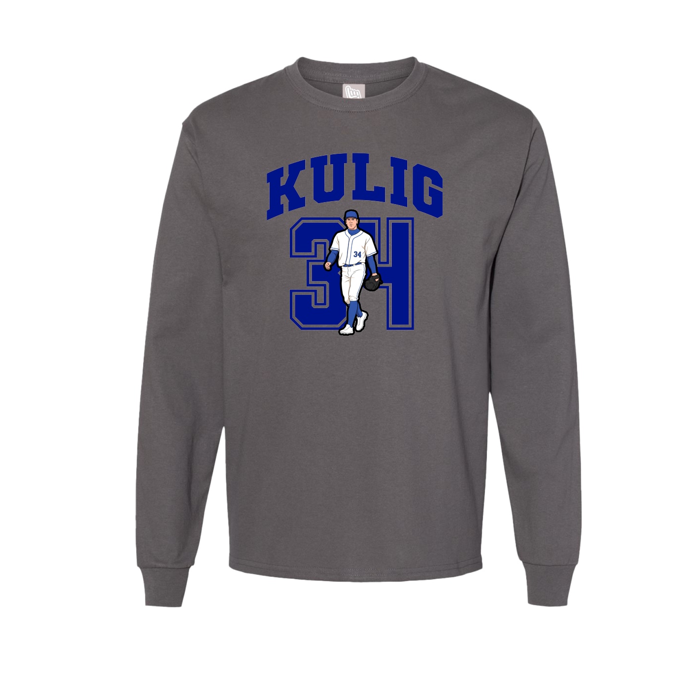 Long Sleeve Tee — Number in Grey