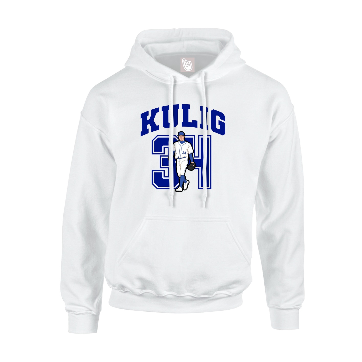 Hoodie — Number in White