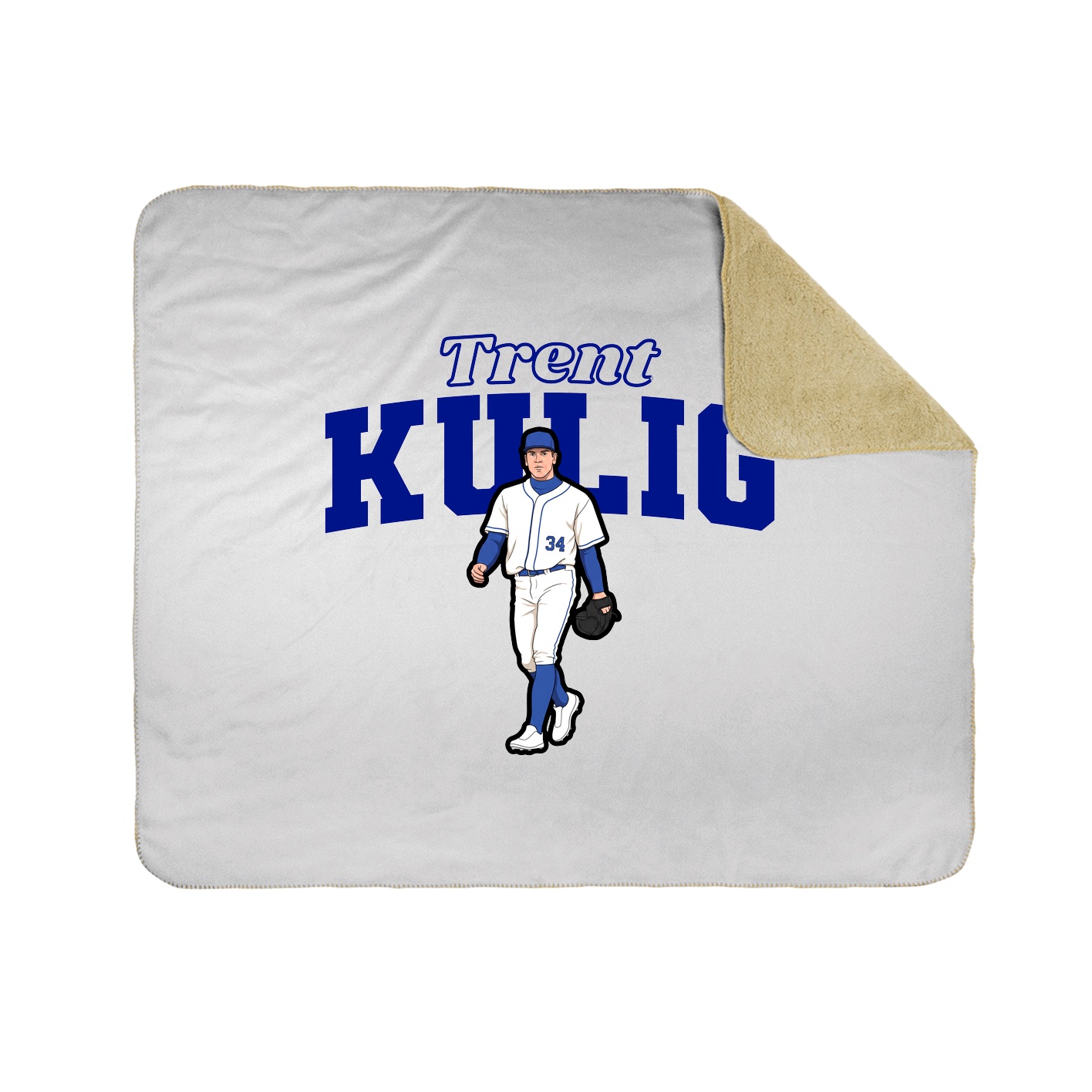 Throw Blanket — Name Arch in White