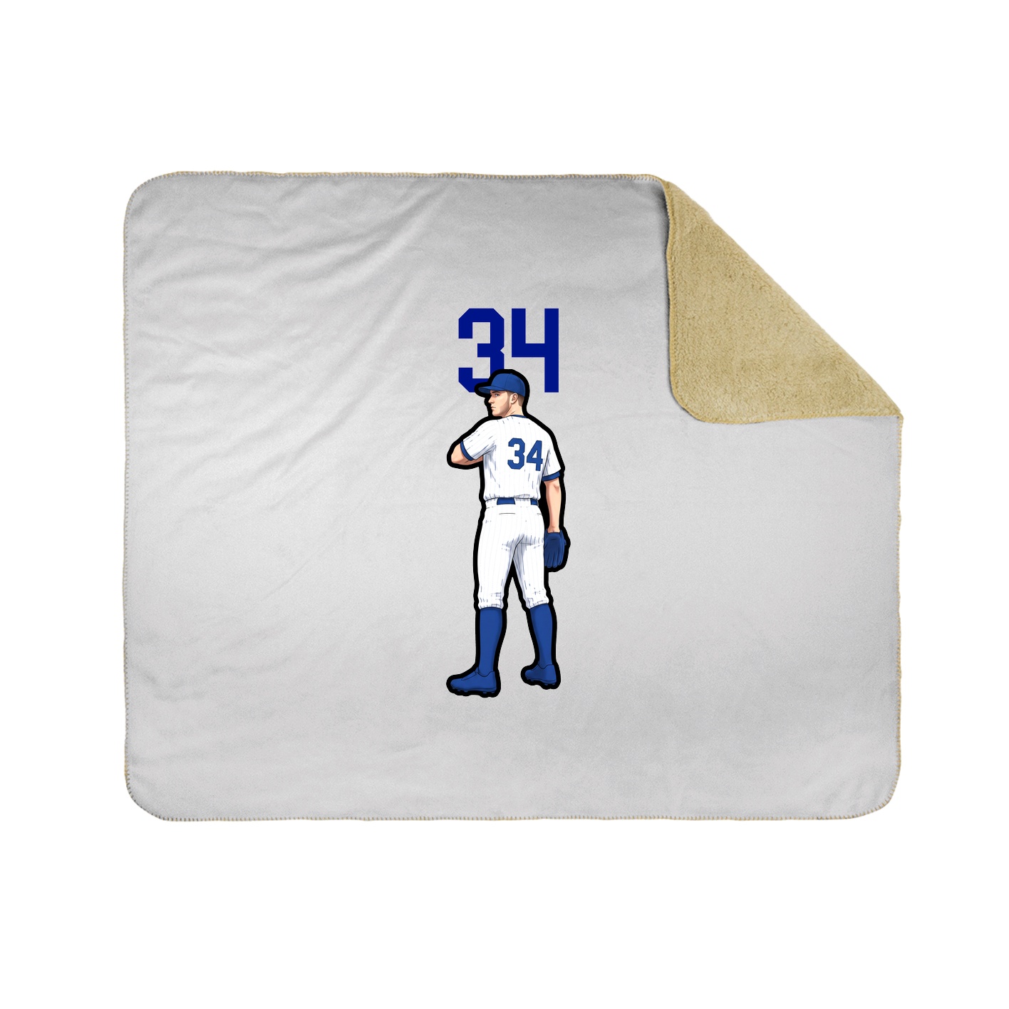Throw Blanket — Number Top in White