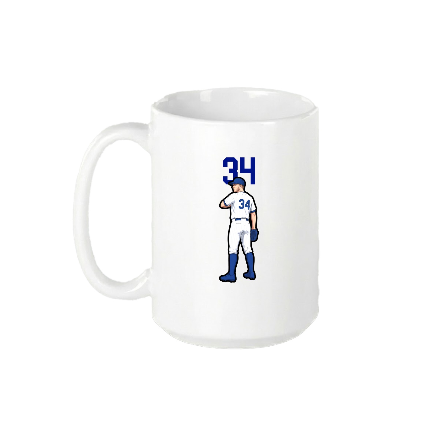 15oz Coffee Mug — Number Top in White