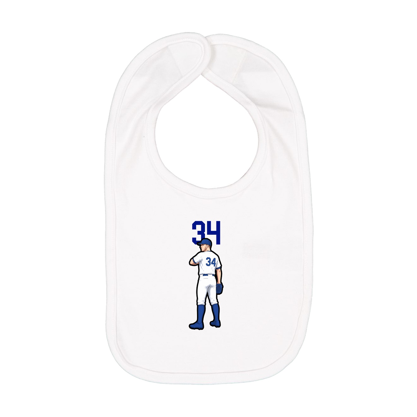 Infant Bib — Number Top in White