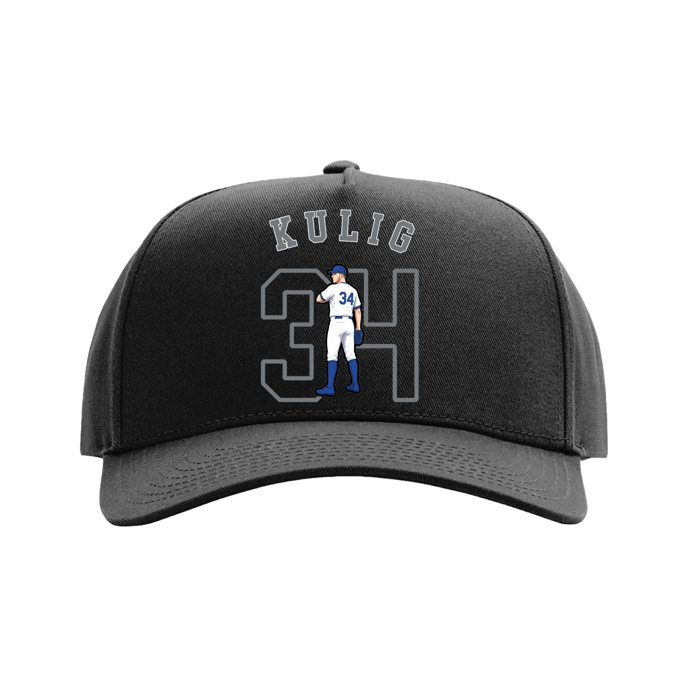 Full Fabric Five-Panel Champ Cap — Shirsey Arch in Black