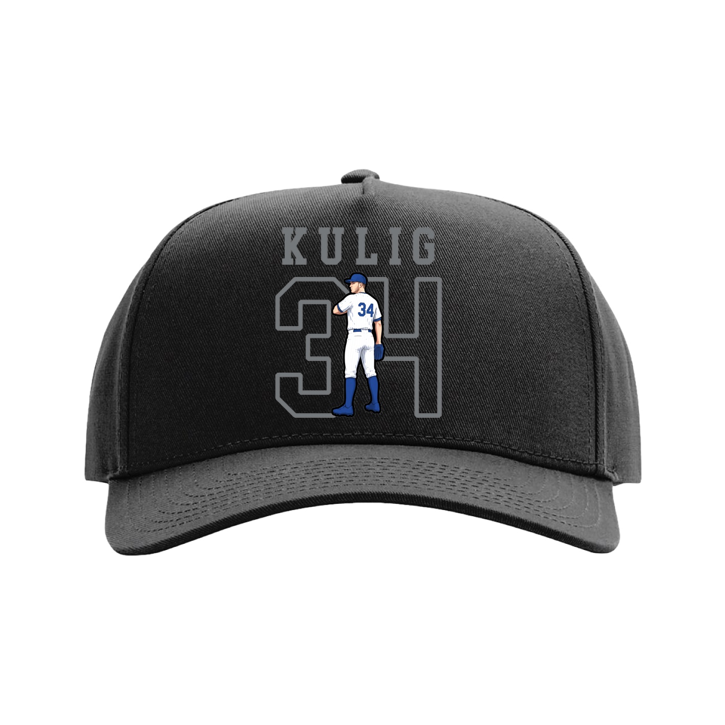 Full Fabric Five-Panel Champ Cap — Shirsey in Black