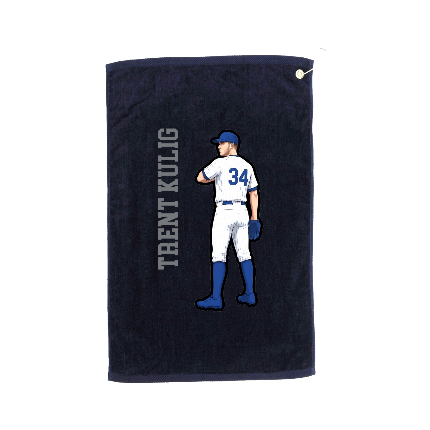 Golf Towel — Name Vertical in Navy