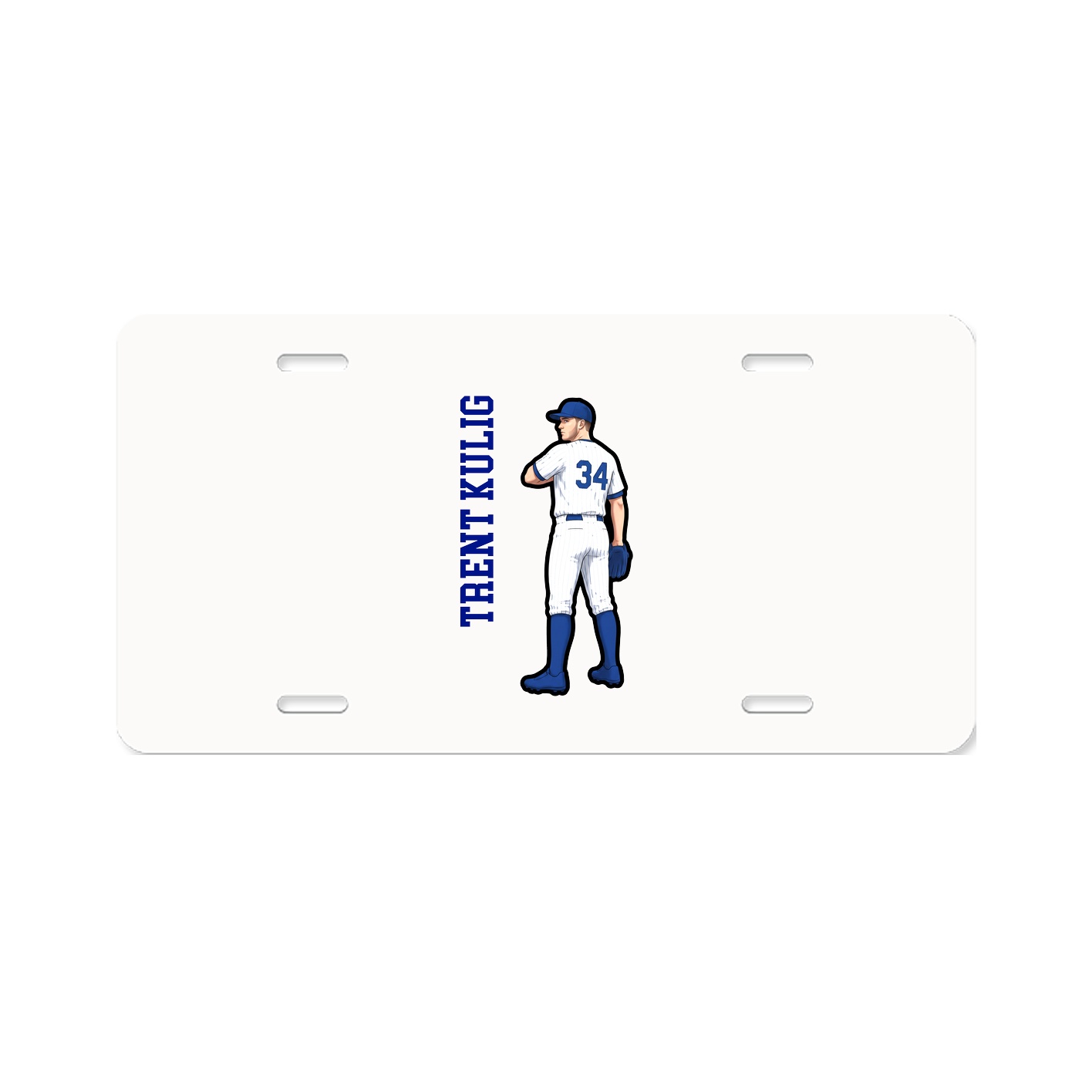License Plate — Name Vertical in Classic