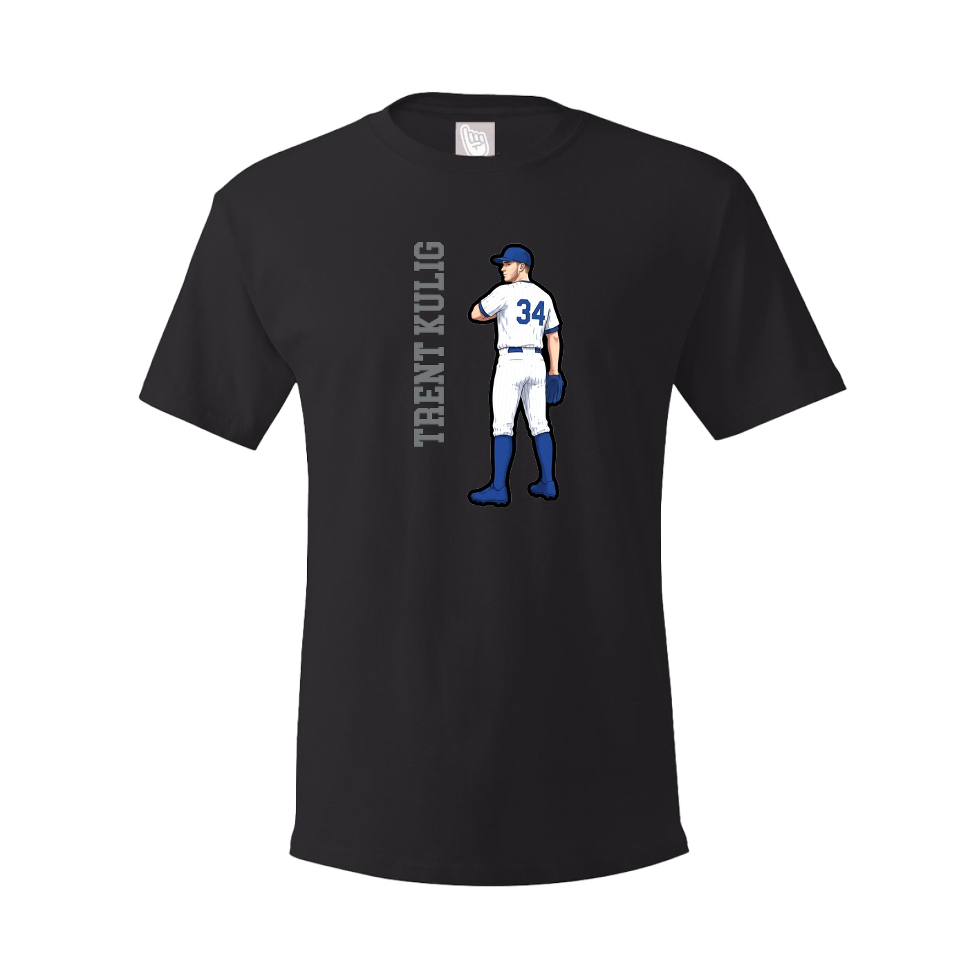 Youth Tee — Name Vertical in Black
