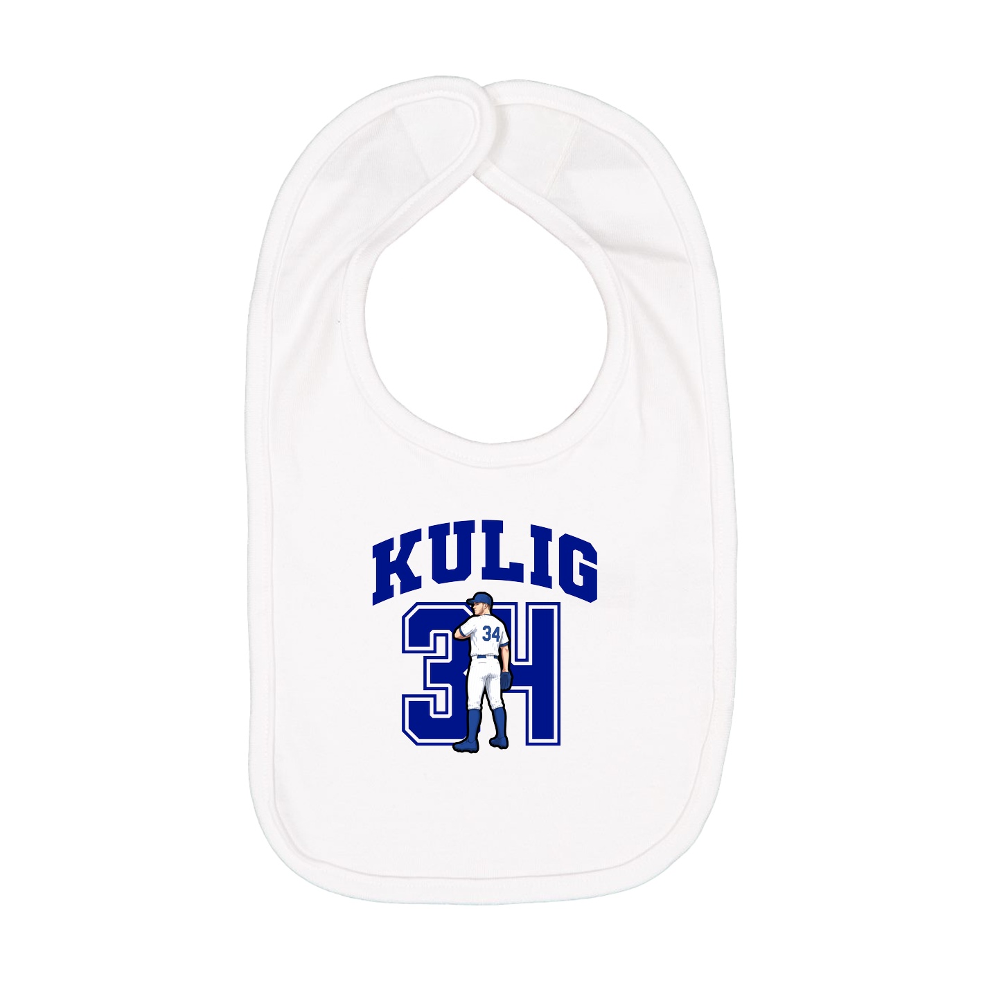 Infant Bib — Number in White