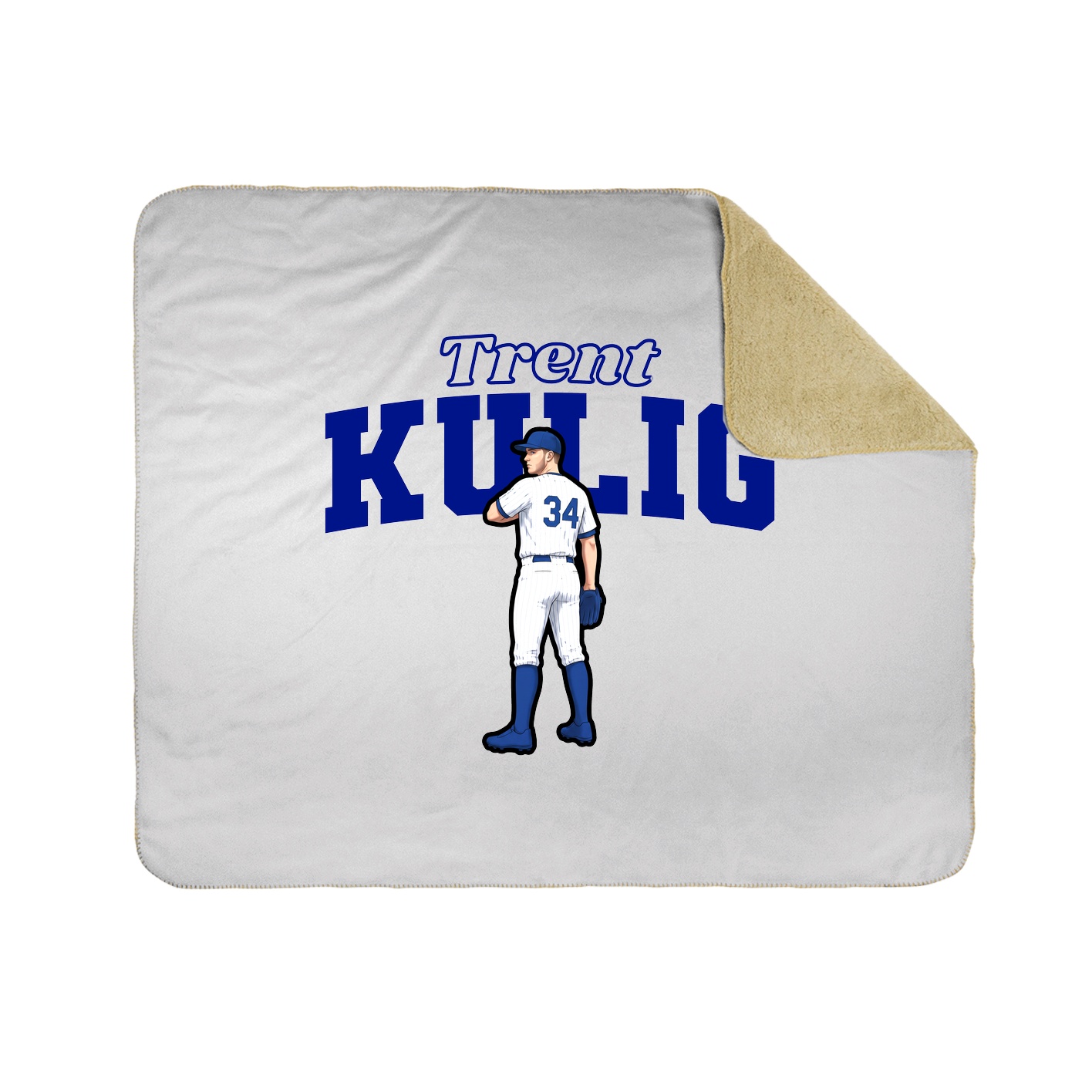 Throw Blanket — Name Arch in White