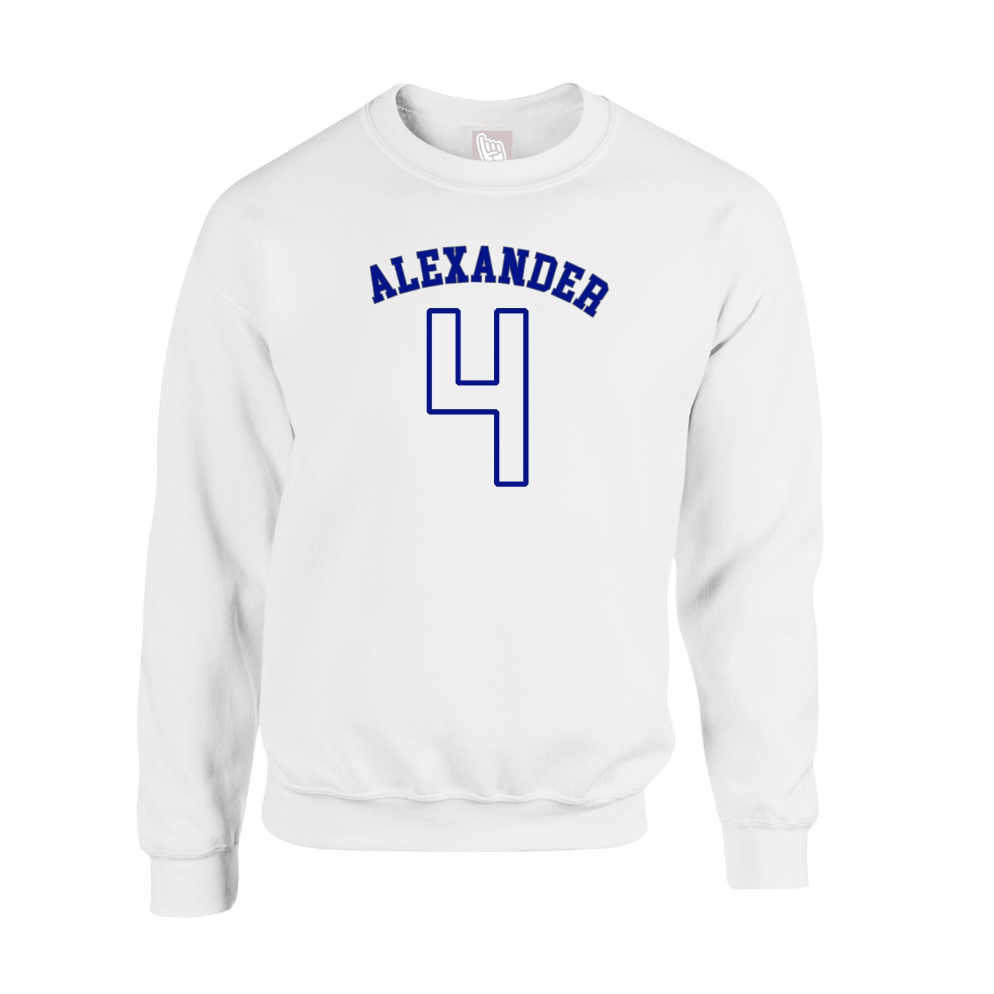 Fleece Crew — Shirsey Arch in White