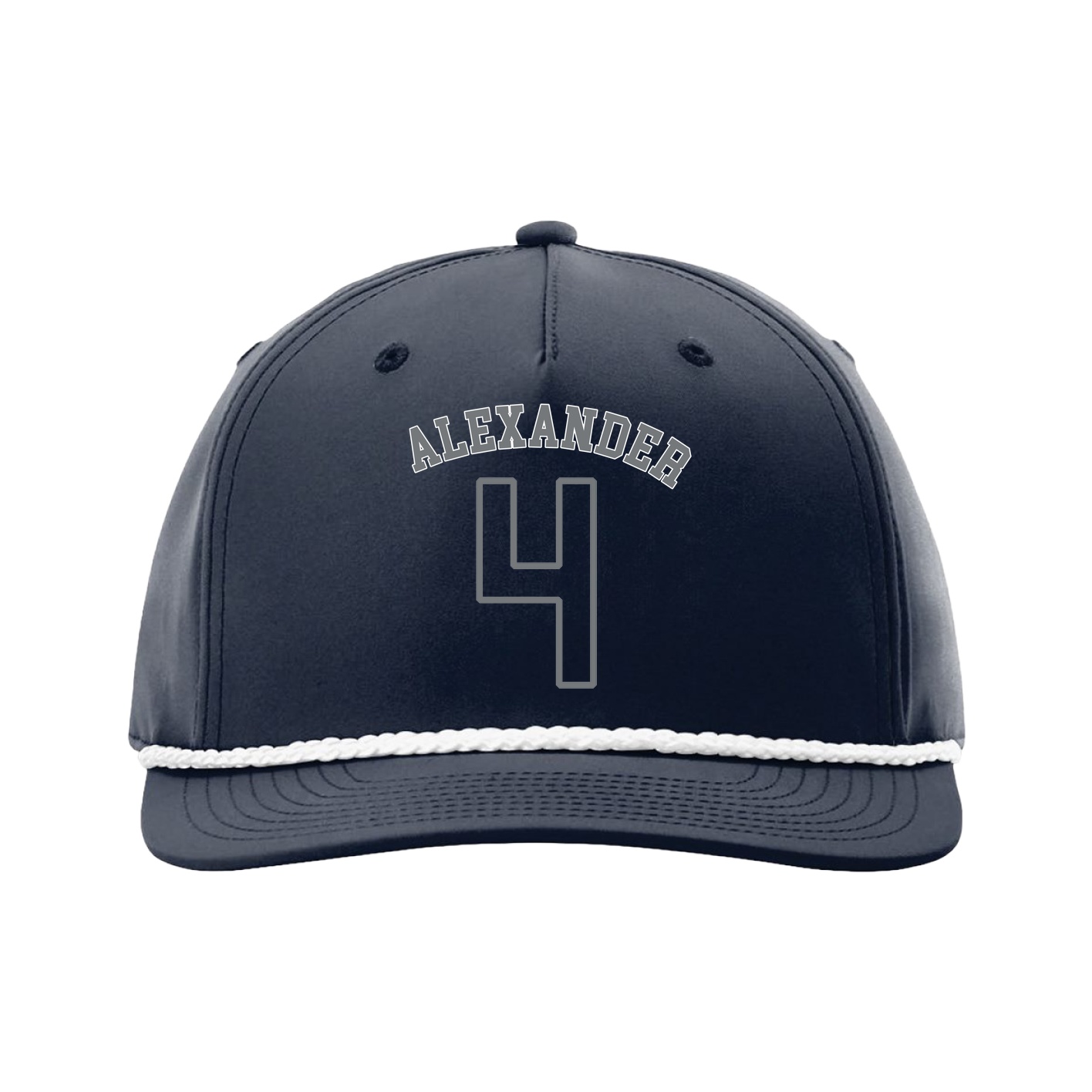 Five-Panel Classic Rope Cap — Shirsey Arch in Navy