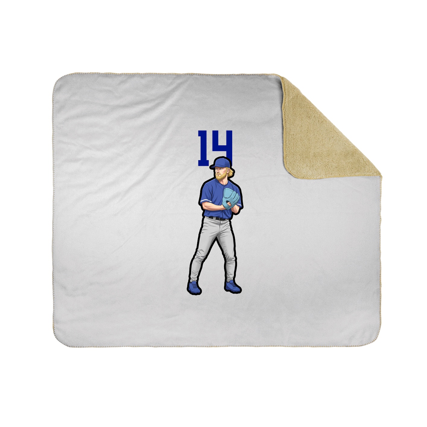 Throw Blanket — Number Top in White