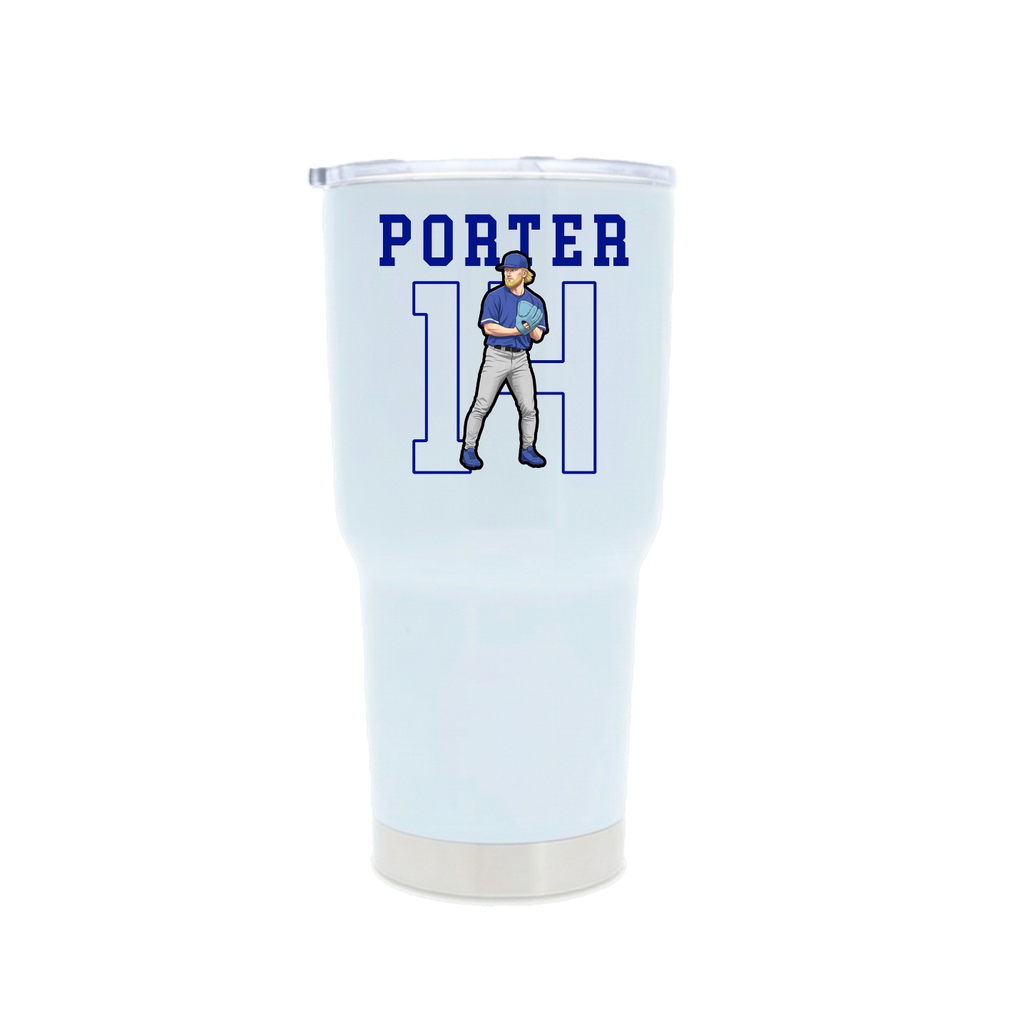 30oz Stainless Steel Tumbler — Shirsey in White